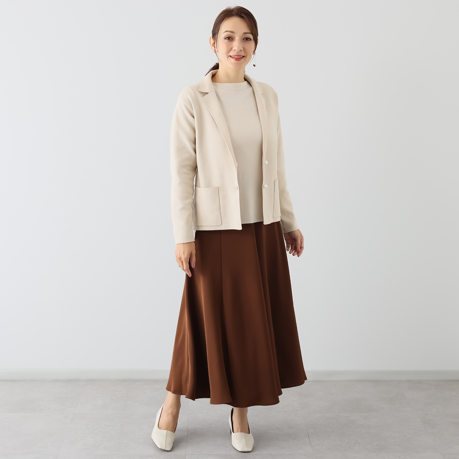 パルムミミ リラックス＆ リュクスが叶う テーラード ニットジャケット