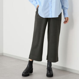 アトリエール ウール調ニット ベイカーワイドパンツ