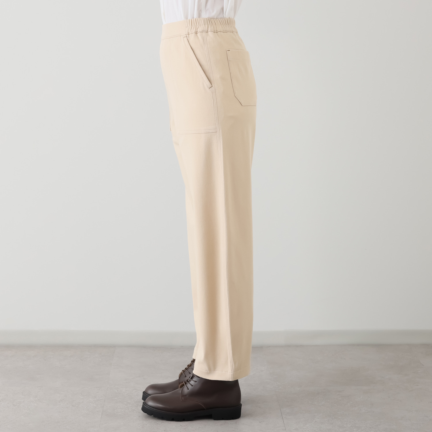 アトリエール レーヨン混 ハイパワーストレッチ ベイカーカーブパンツ