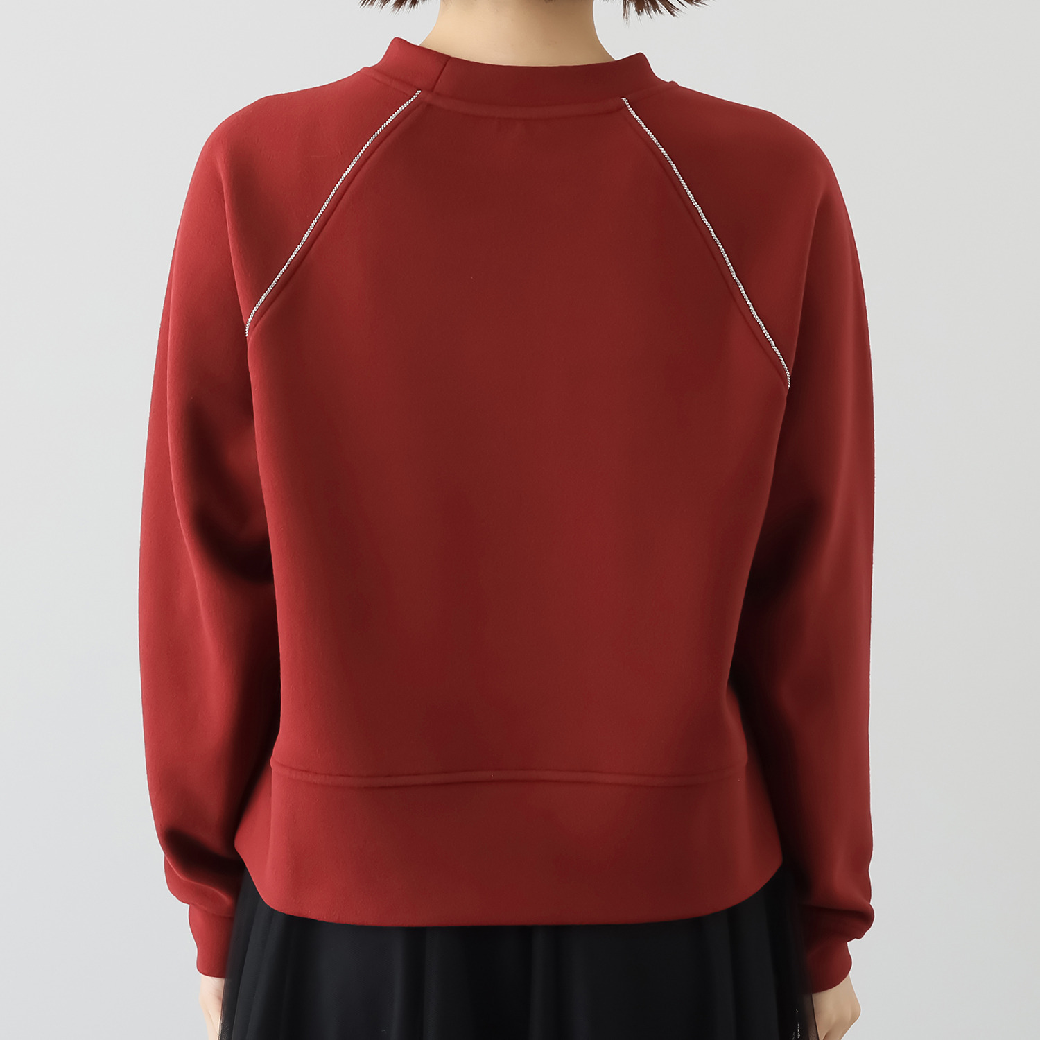 ミミコプラス キラキラテープ＆ スパンコール刺しゅう ふわっと軽い着心地 起毛素材プルオーバー