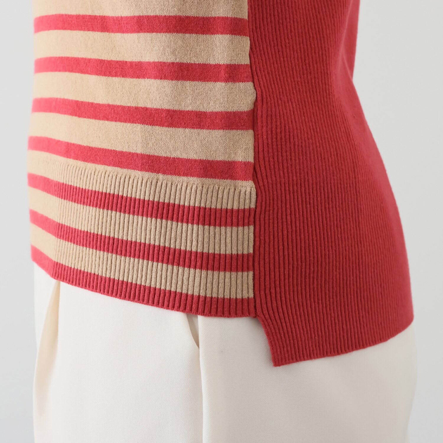 ミミコプラス どちらもＡ面 編地もカラーもおしゃれ タートルネック ニットプルオーバー