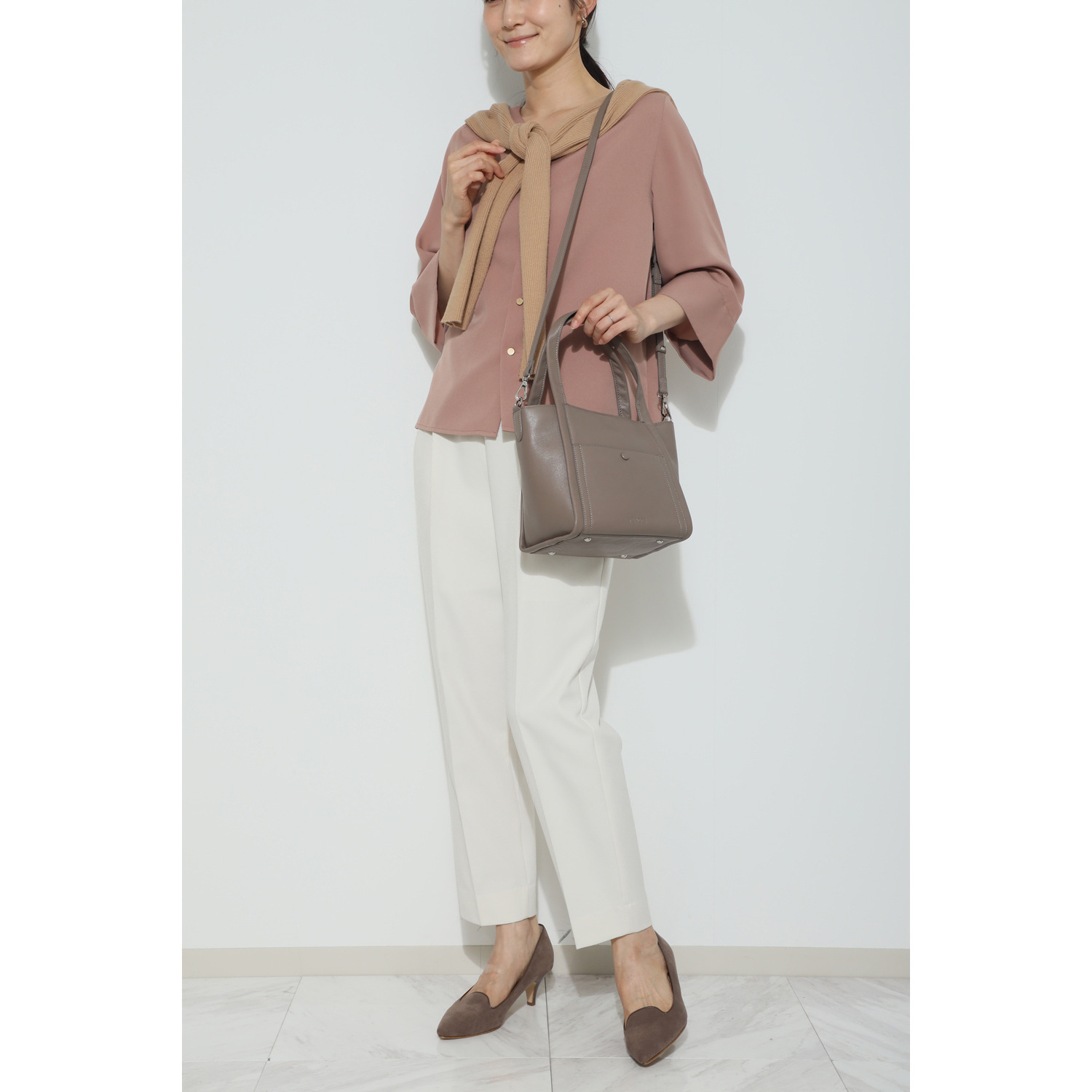 イザック カウレザー ２ウェイトートバッグ