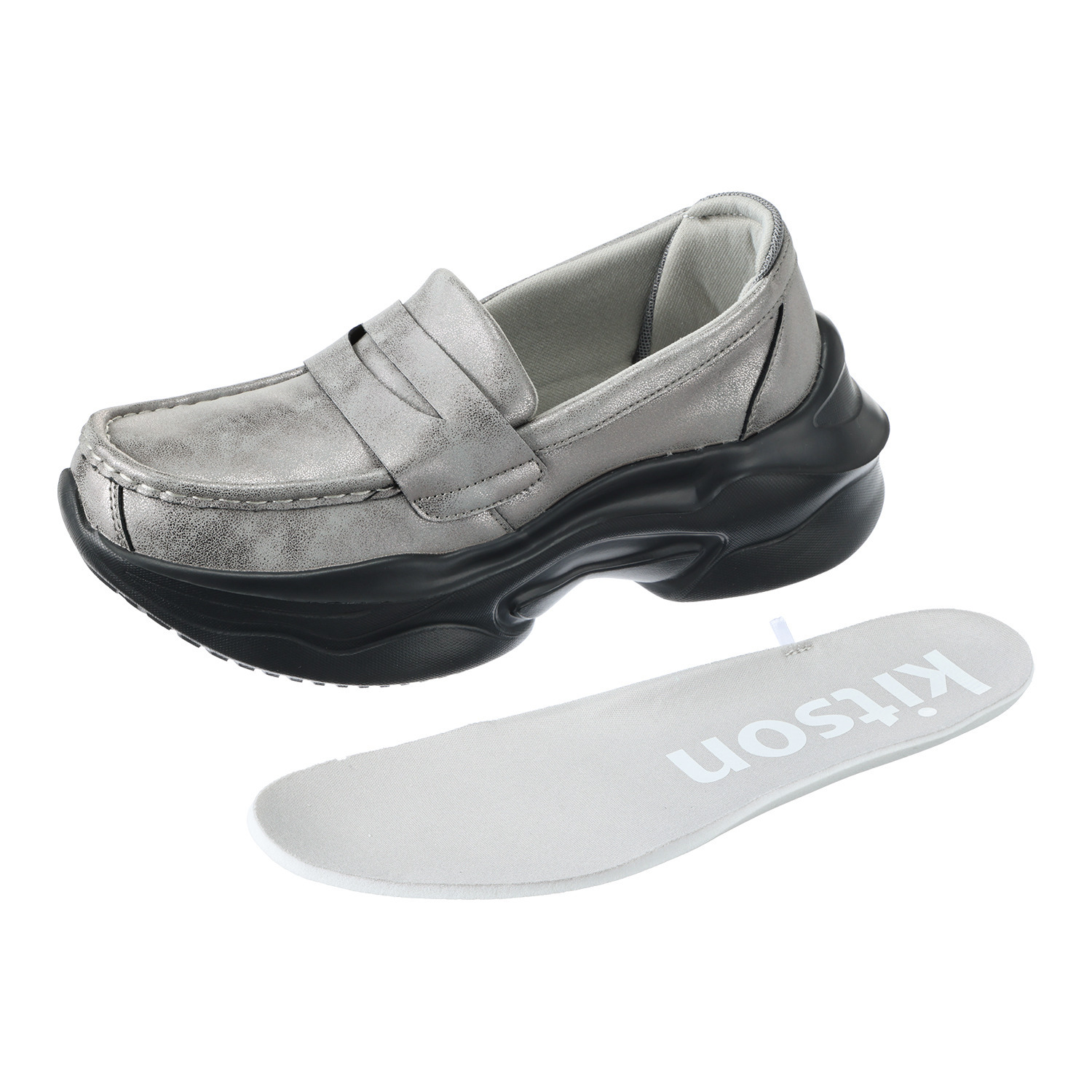 キットソン 軽量厚底 ローファースニーカー