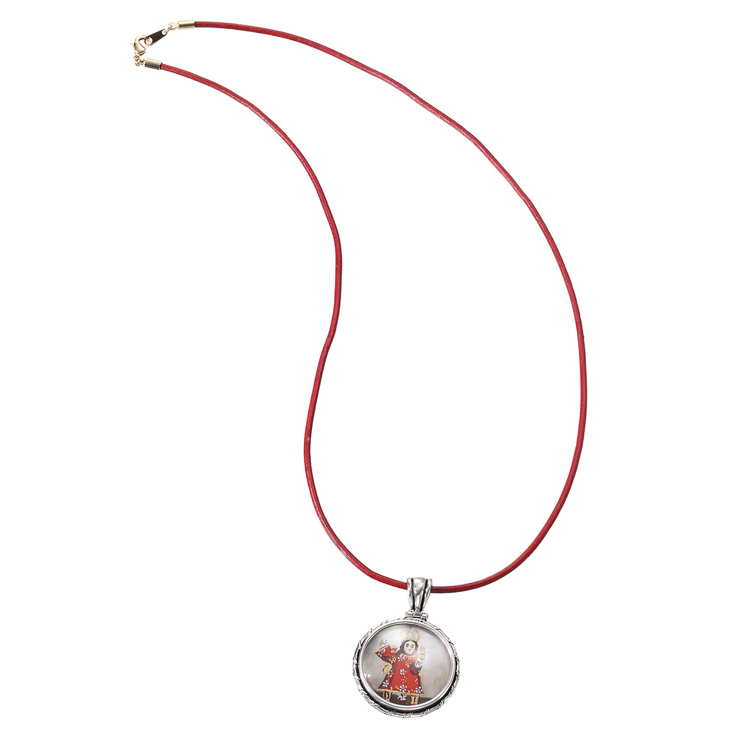 ビバック ペンダントトップ＆ レザーネックレス 聖なる贈り物の象徴 ＜レリカリオ＞ 〜金財・成就・ 　健康・浄化〜