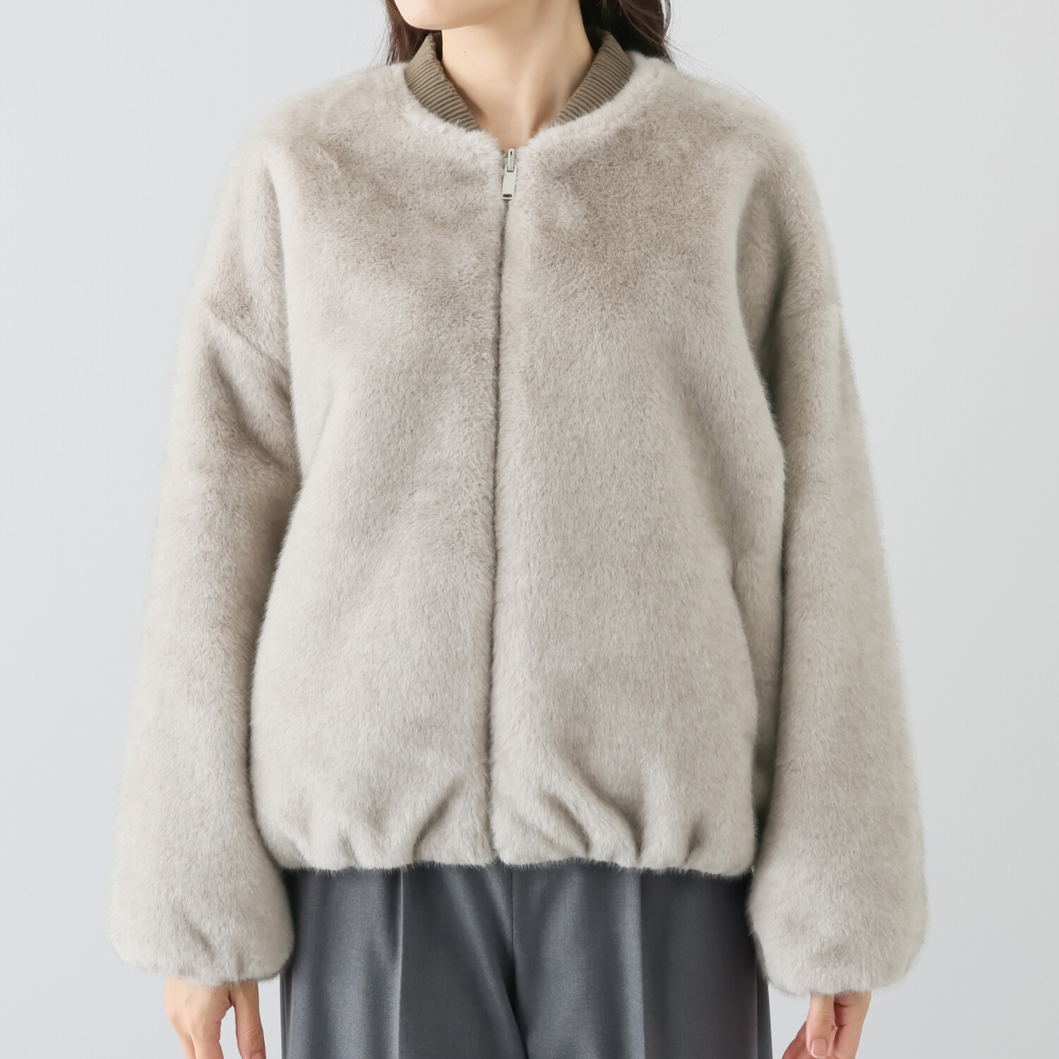 亀　恭子セレクト！ スタジオエーアール リバーシブル ミンク調エコファー ブルゾン