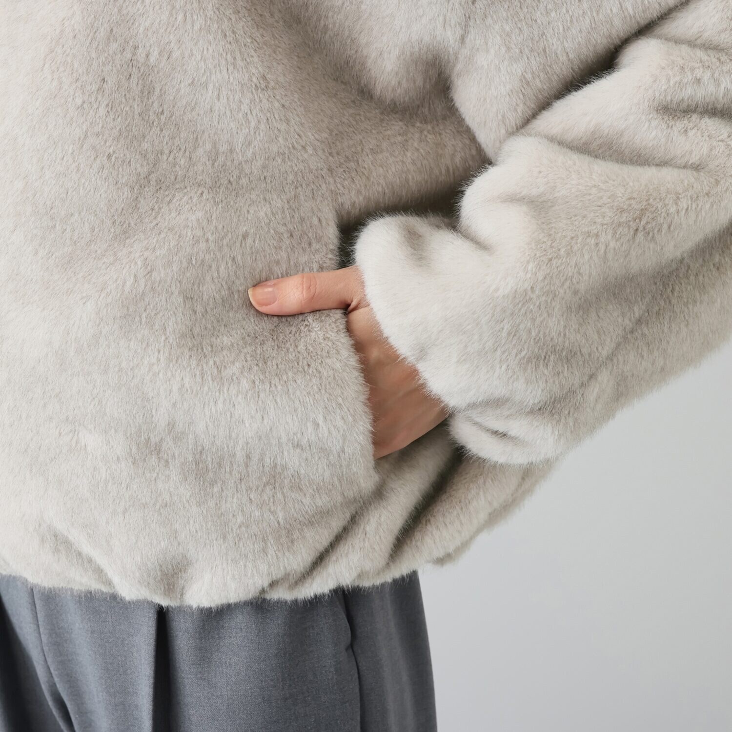 亀　恭子セレクト！ スタジオエーアール リバーシブル ミンク調エコファー ブルゾン