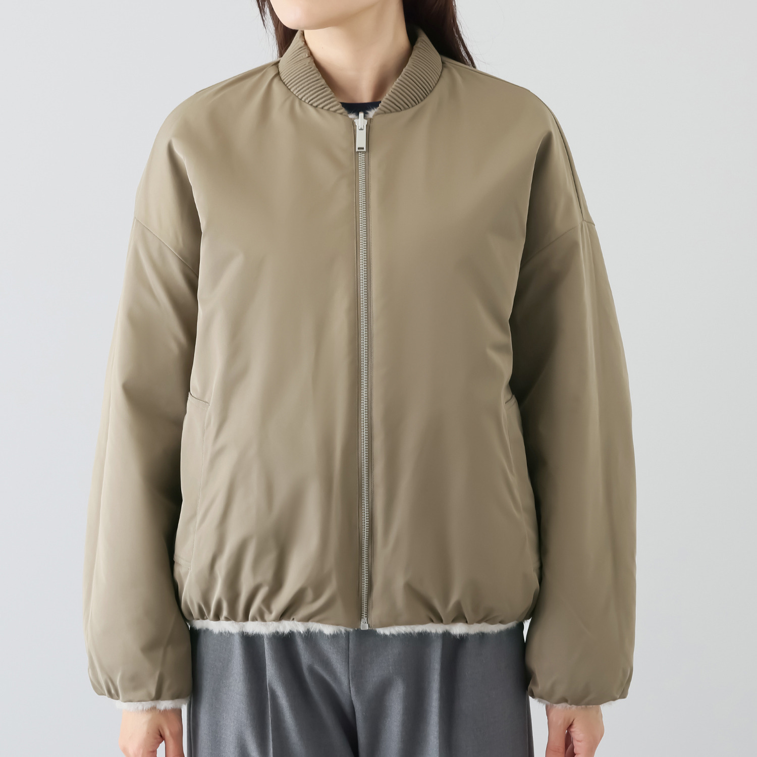 亀　恭子セレクト！ スタジオエーアール リバーシブル ミンク調エコファー ブルゾン