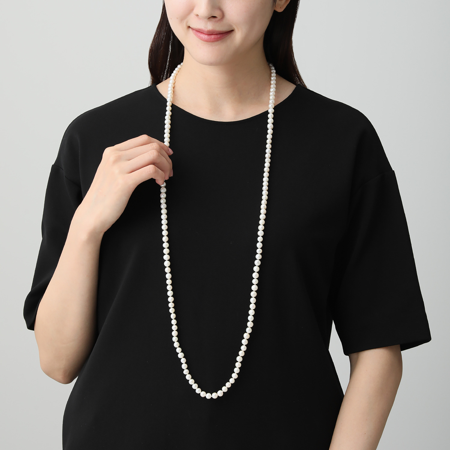 ペレフェリーク 淡水パール スーパーロングネックレス