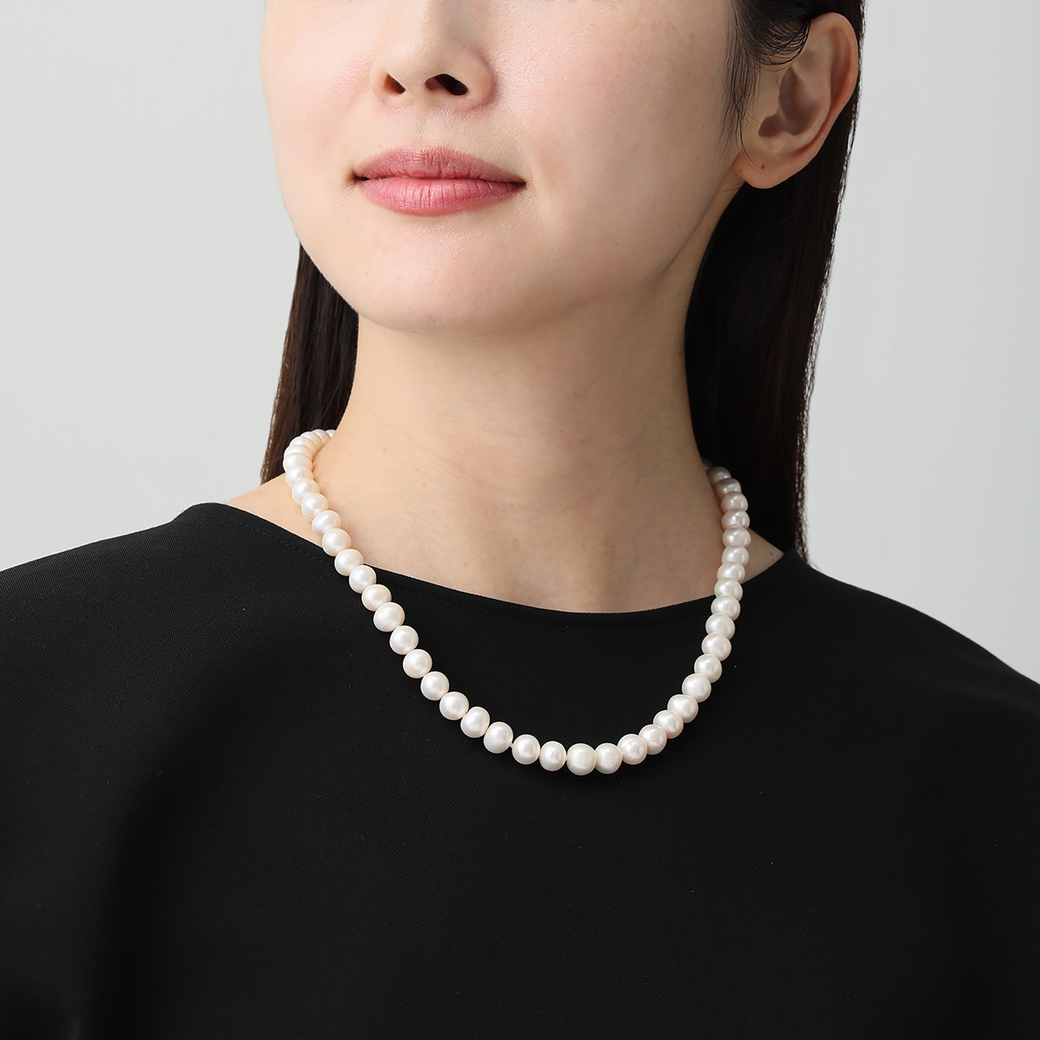 ペレフェリーク 淡水パール＆ビジュウ ネックレス