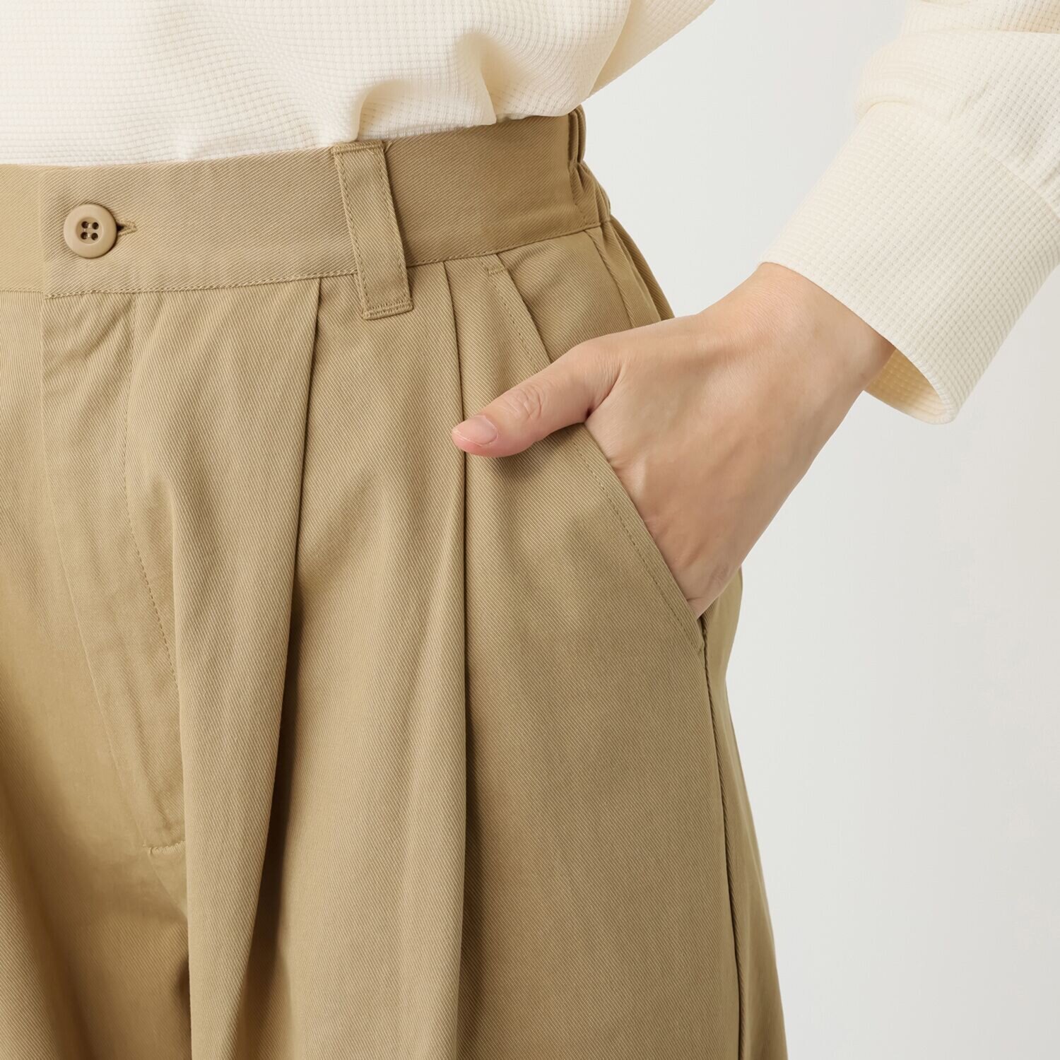 リラリー 裾アレンジ 大人のチノパンツ