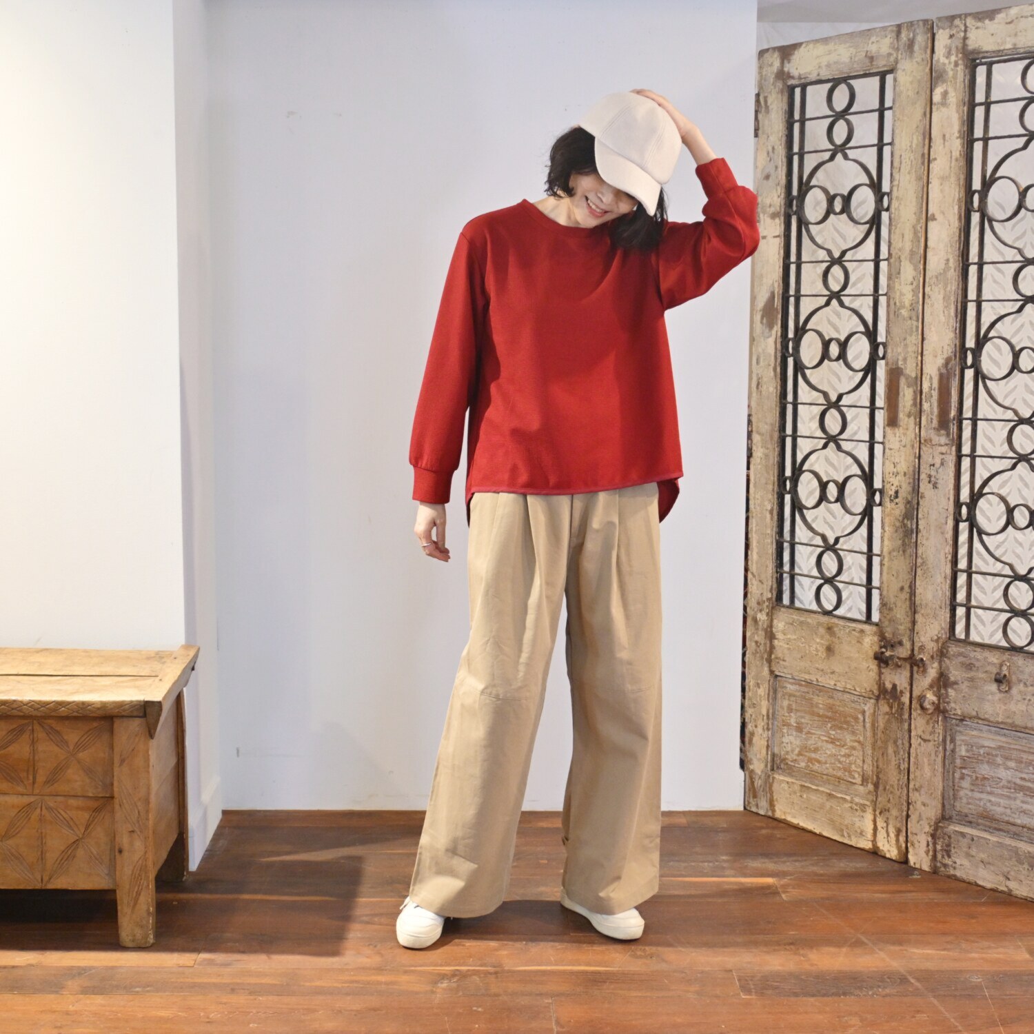 リラリー 裾アレンジ 大人のチノパンツ