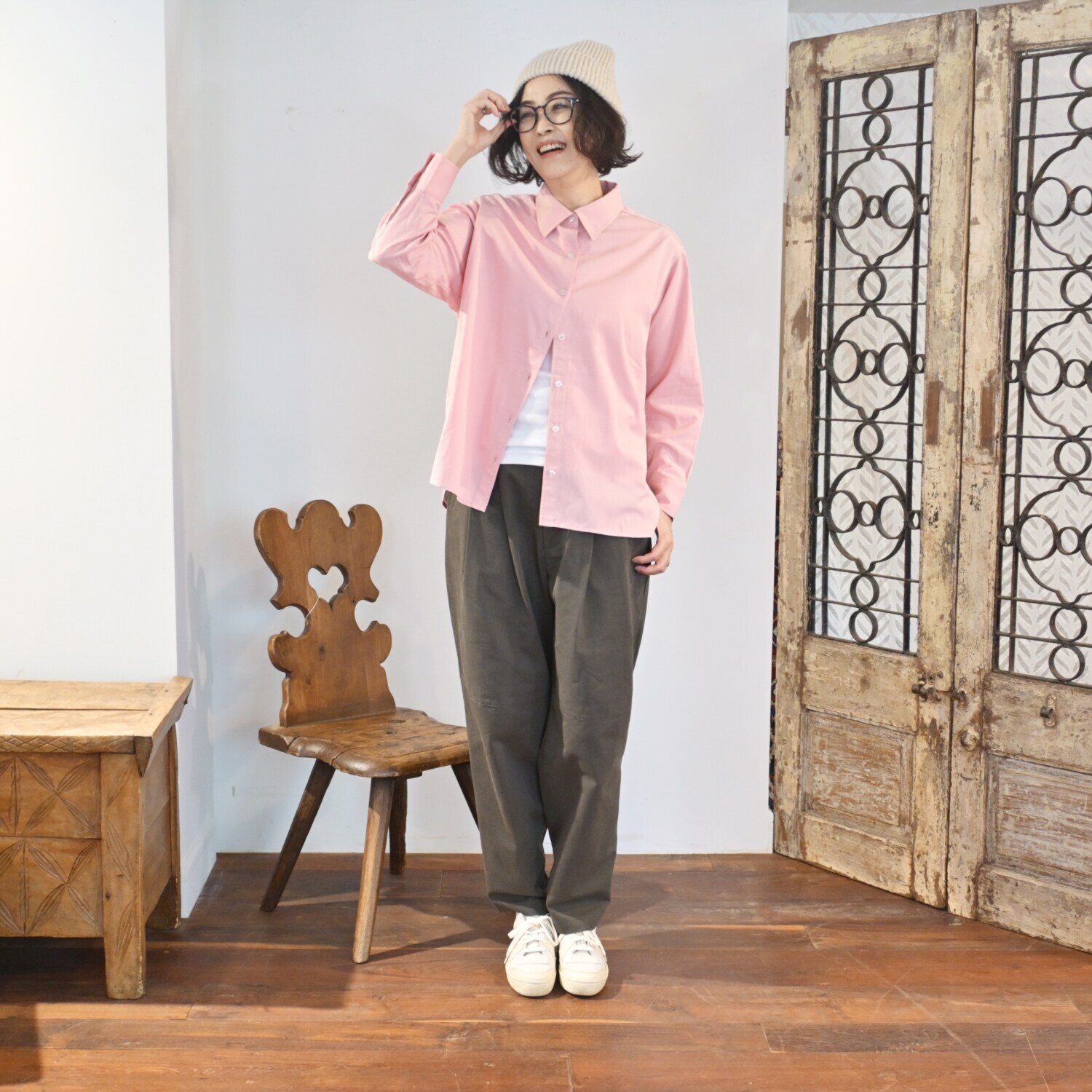 リラリー 裾アレンジ 大人のチノパンツ