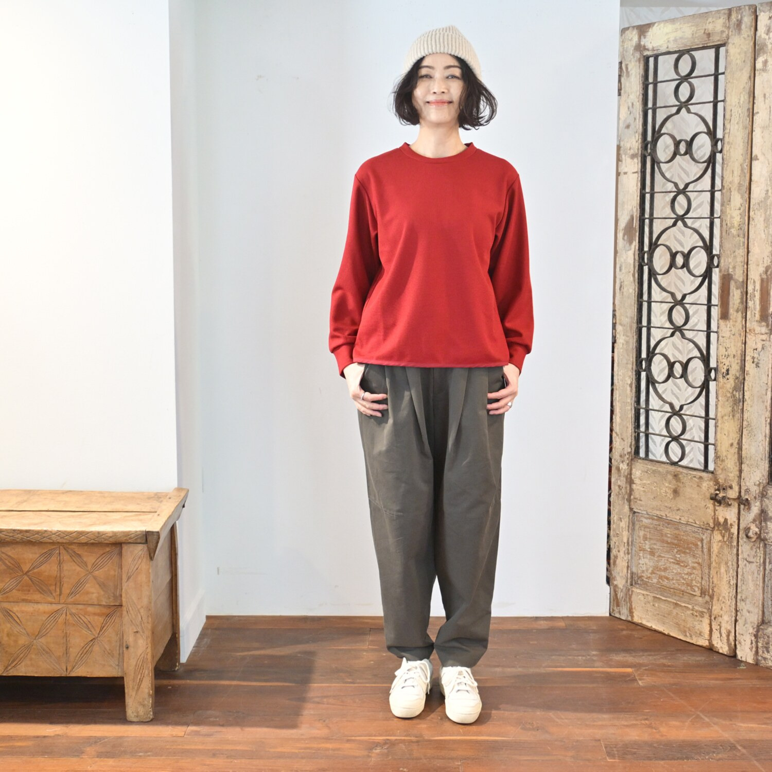 リラリー 裾アレンジ 大人のチノパンツ