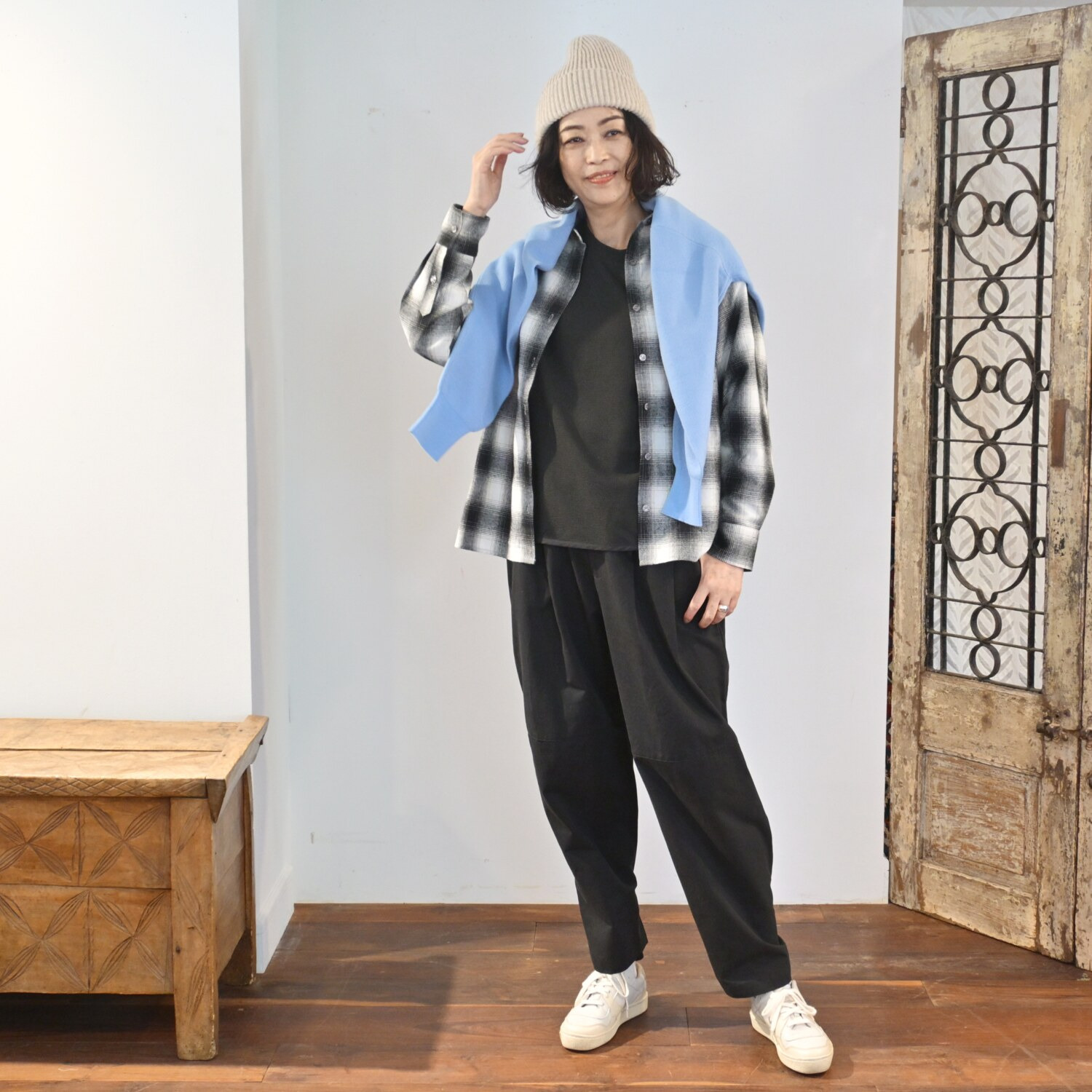 リラリー 裾アレンジ 大人のチノパンツ