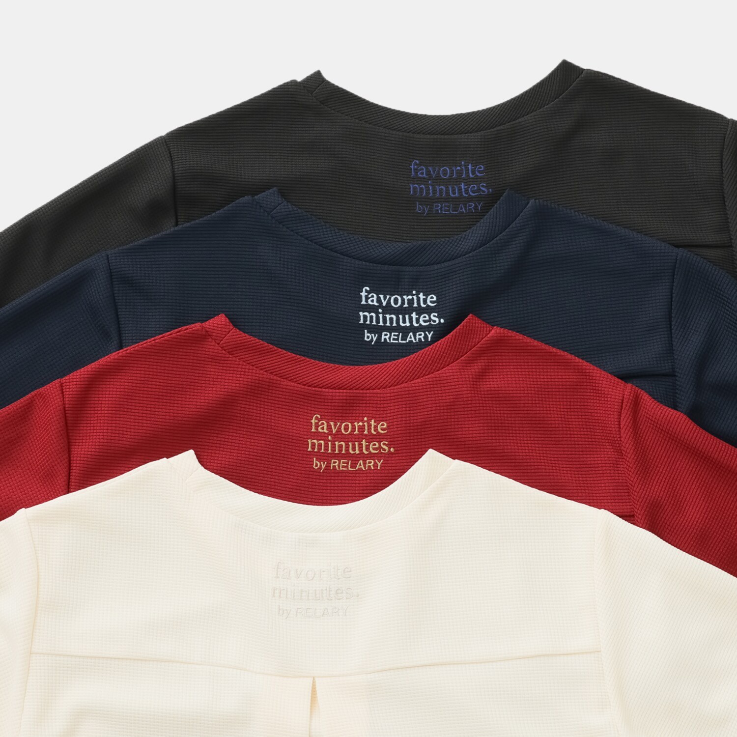 リラリー 刺しゅう入り ワッフルロングＴシャツ