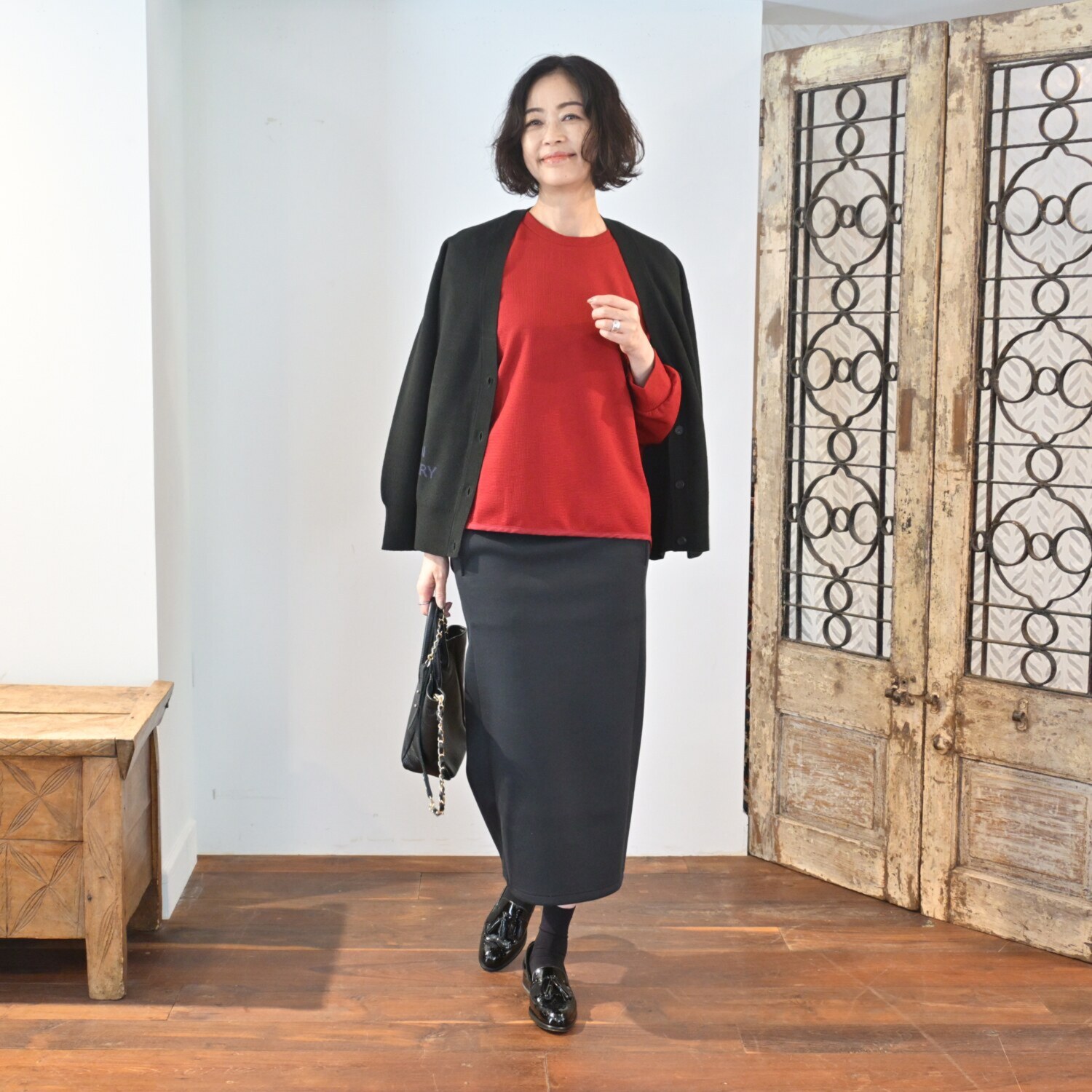 リラリー ジャガードニット カーディガン