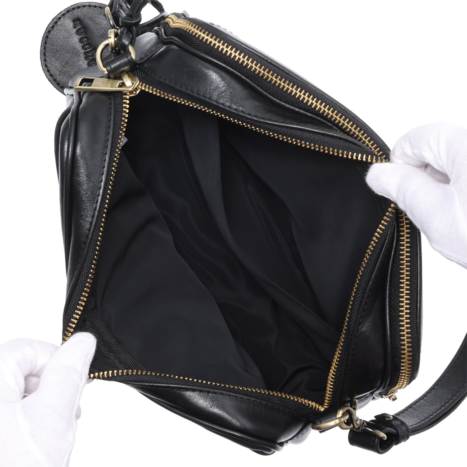 ズッケロ アンティーク調 カウレザー ショルダーバッグ