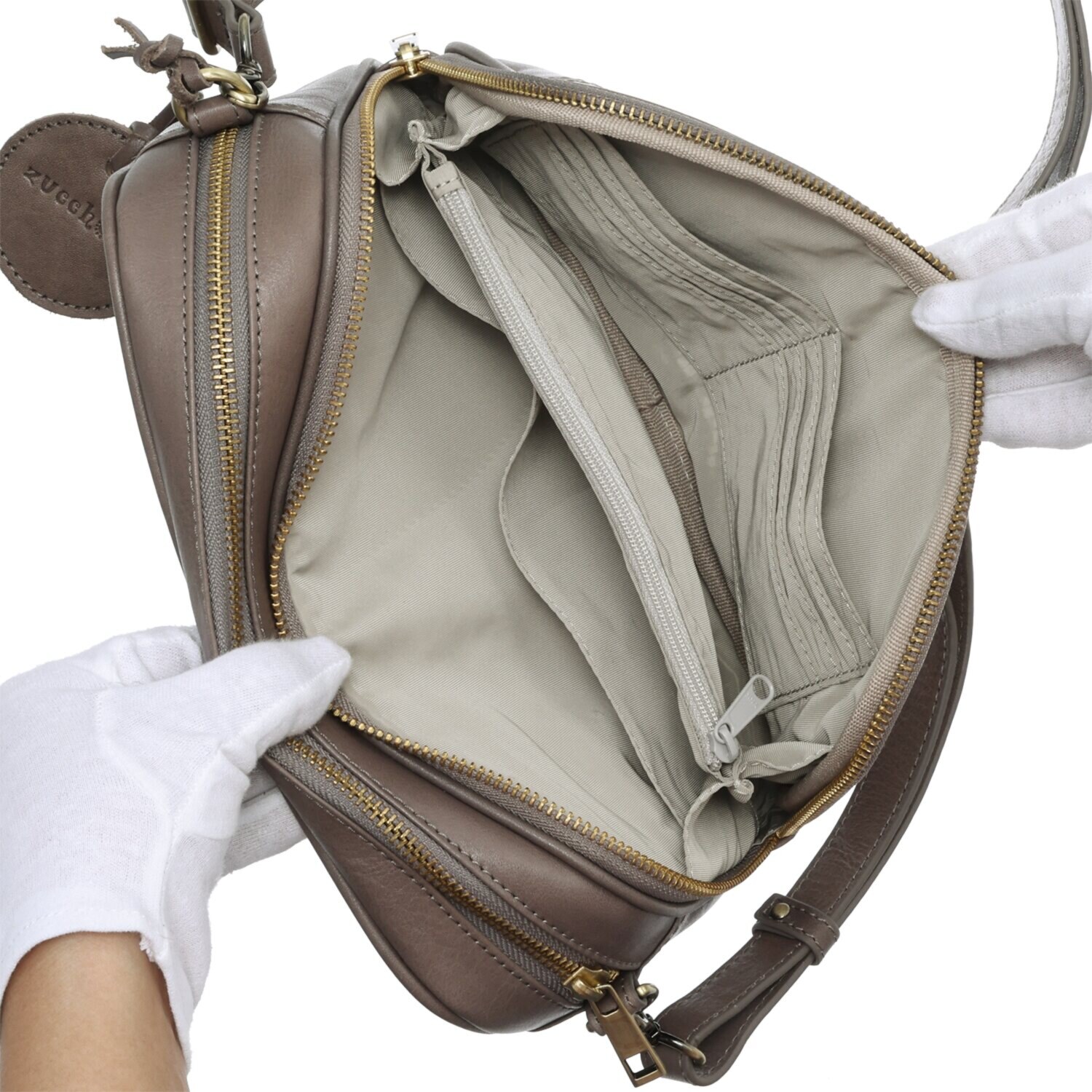 ズッケロ アンティーク調 カウレザー ショルダーバッグ