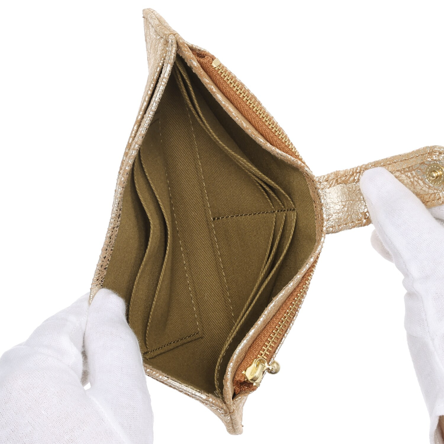 ズッケロ ゴートレザー クラックメタリック ロングウォレット