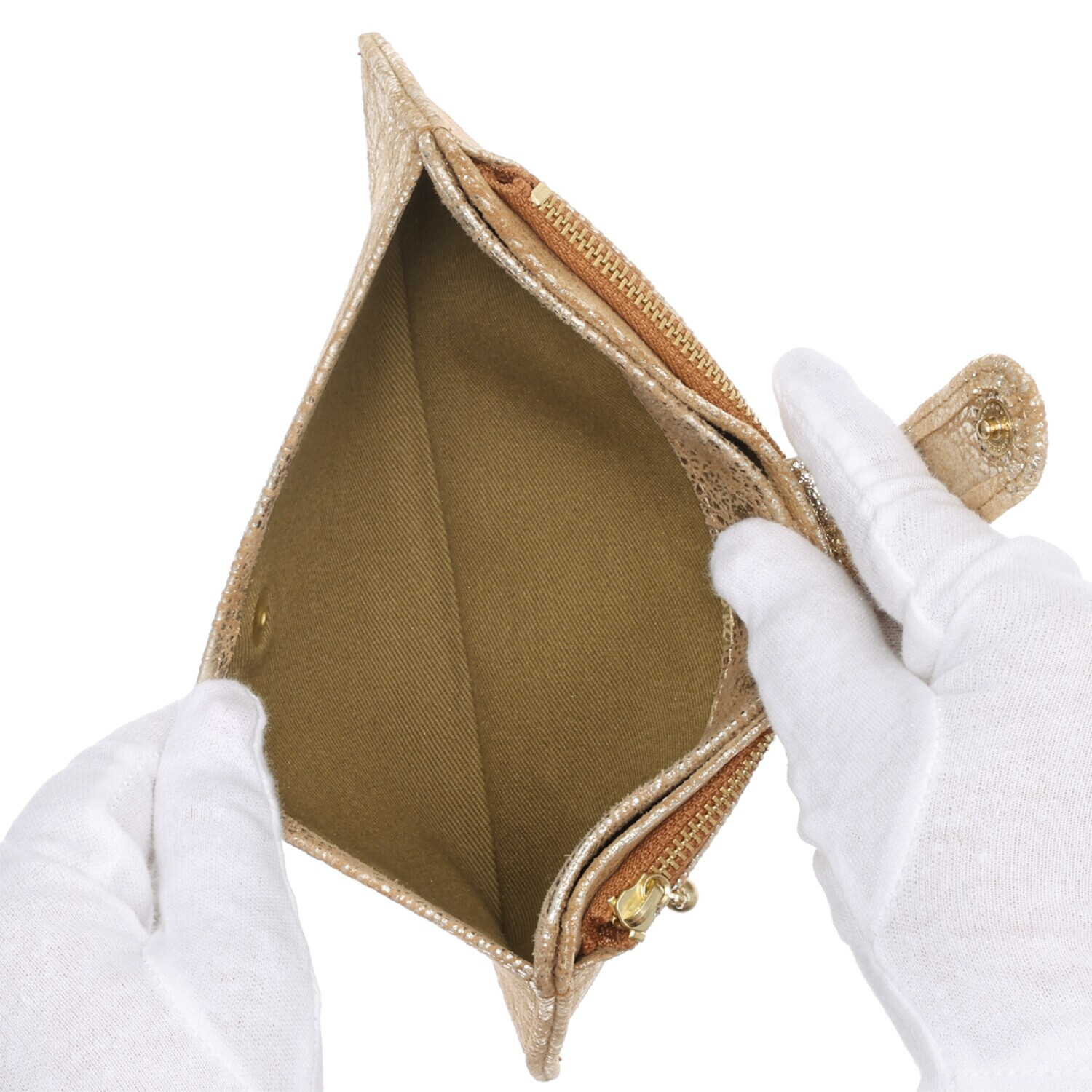 ズッケロ ゴートレザー クラックメタリック ロングウォレット