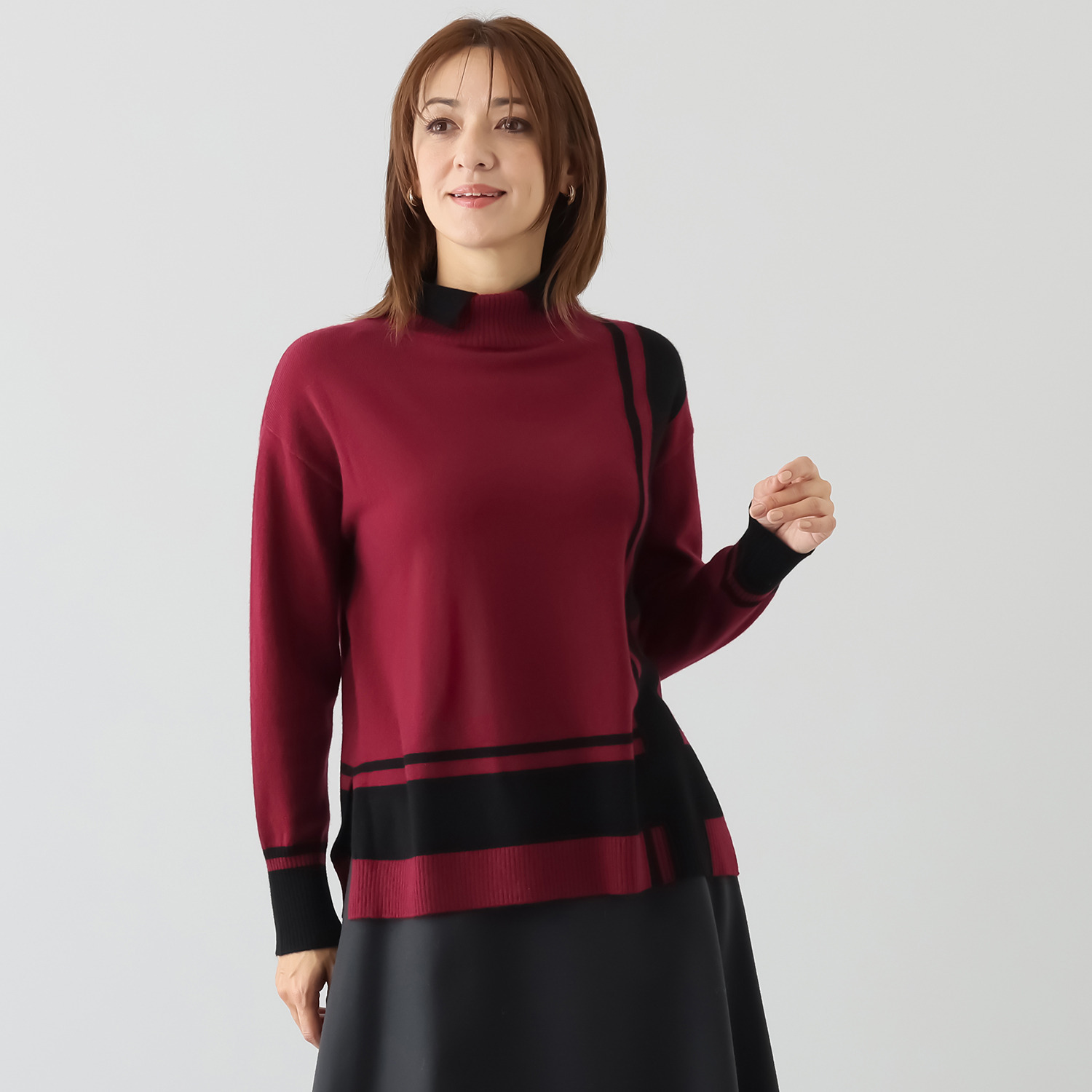 ナチュラム カシミヤ１００％ インターシャ編みで 表現した デザインセーター