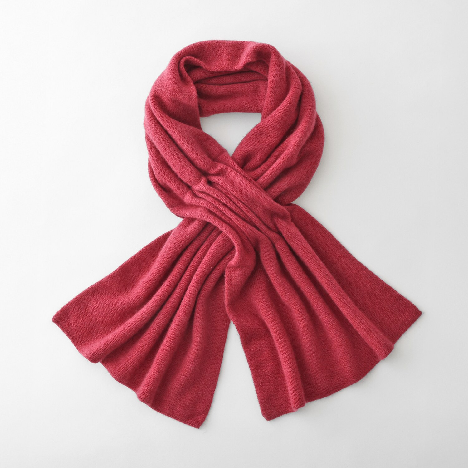 ティエドゥール 内モンゴル産 アルバスカシミヤ１００％ ふんわりニット ２ウェイマフラー