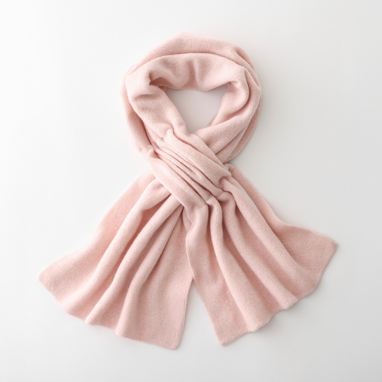 ティエドゥール 内モンゴル産 アルバスカシミヤ１００％ ふんわりニット ２ウェイマフラー