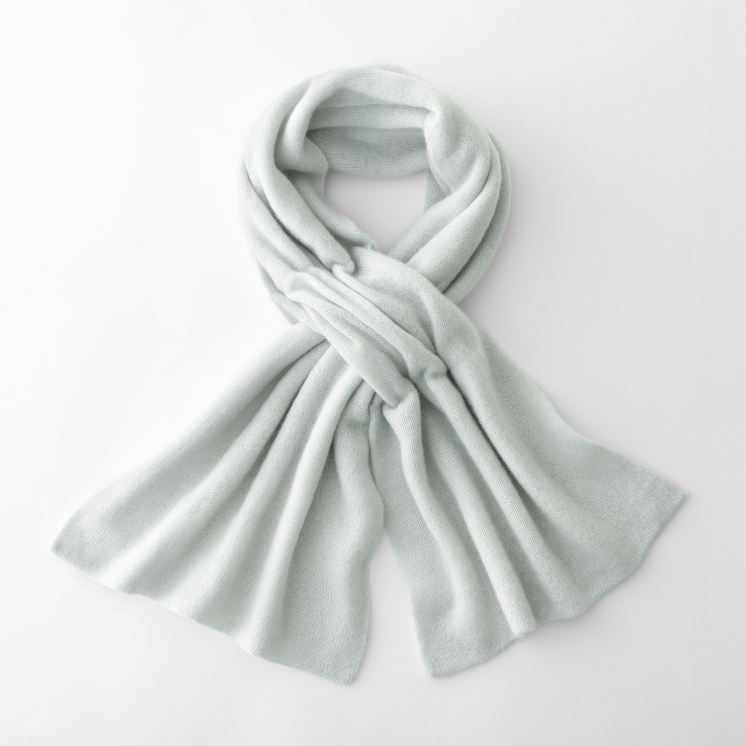 ティエドゥール 内モンゴル産 アルバスカシミヤ１００％ ふんわりニット ２ウェイマフラー