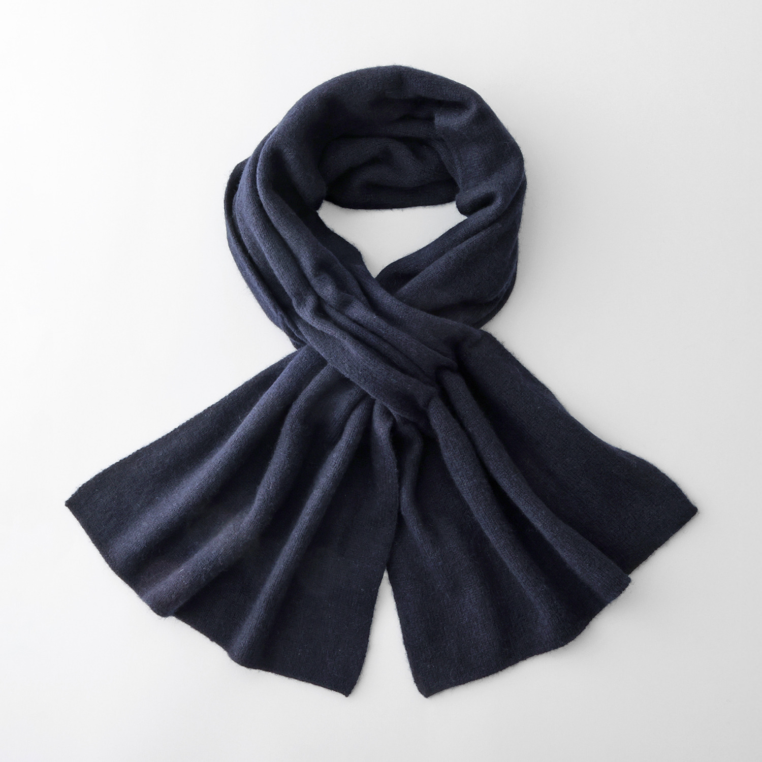 ティエドゥール 内モンゴル産 アルバスカシミヤ１００％ ふんわりニット ２ウェイマフラー