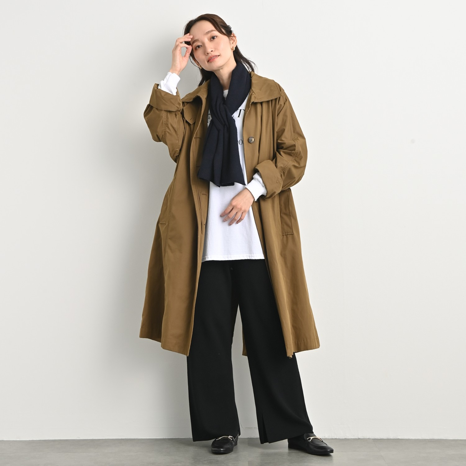 ティエドゥール 内モンゴル産 アルバスカシミヤ１００％ ふんわりニット ２ウェイマフラー