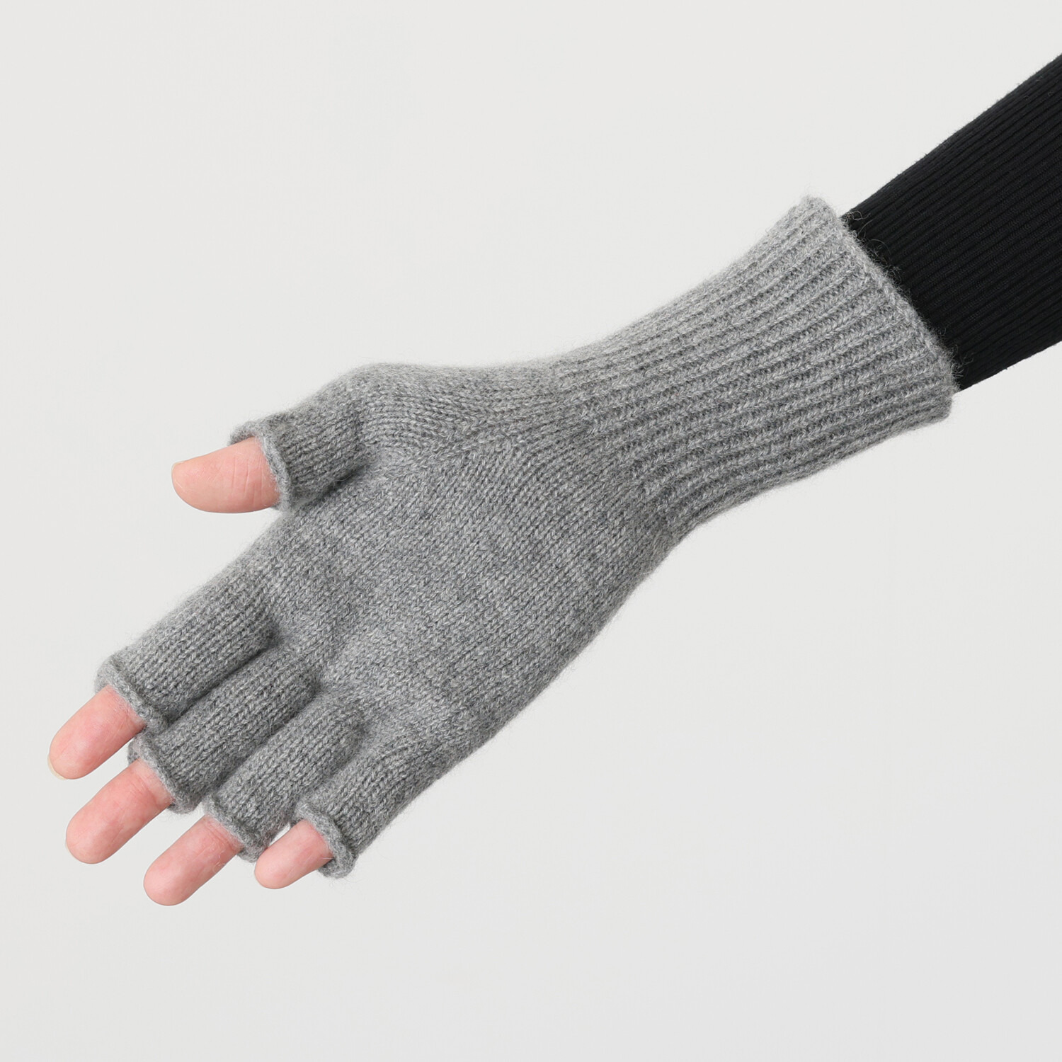 ティエドゥール 内モンゴル産 アルバスカシミヤ１００％ 指出しニットグローブ