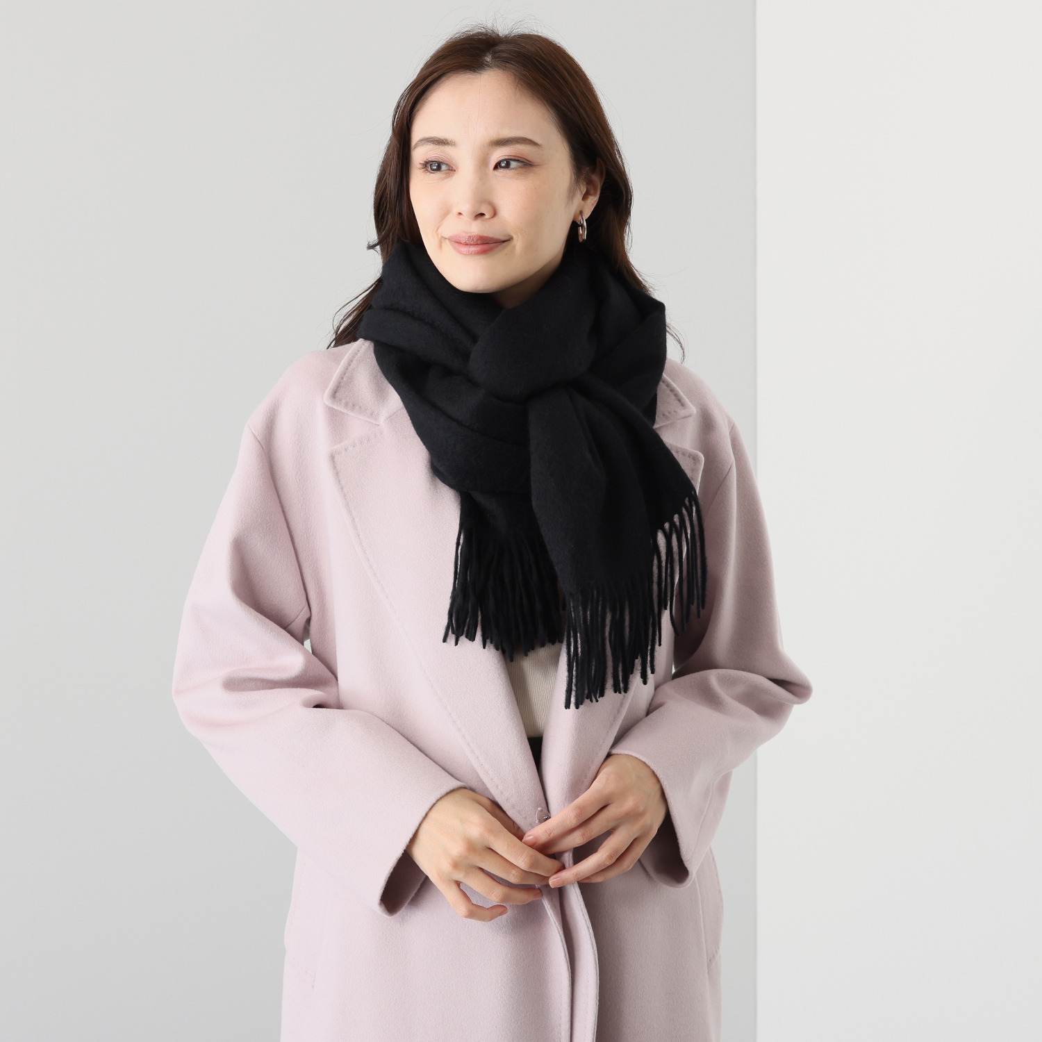 ティエドゥール 内モンゴル産 アルバスカシミヤ１００％ 艶やか＆なめらか仕上げ 大判ストール