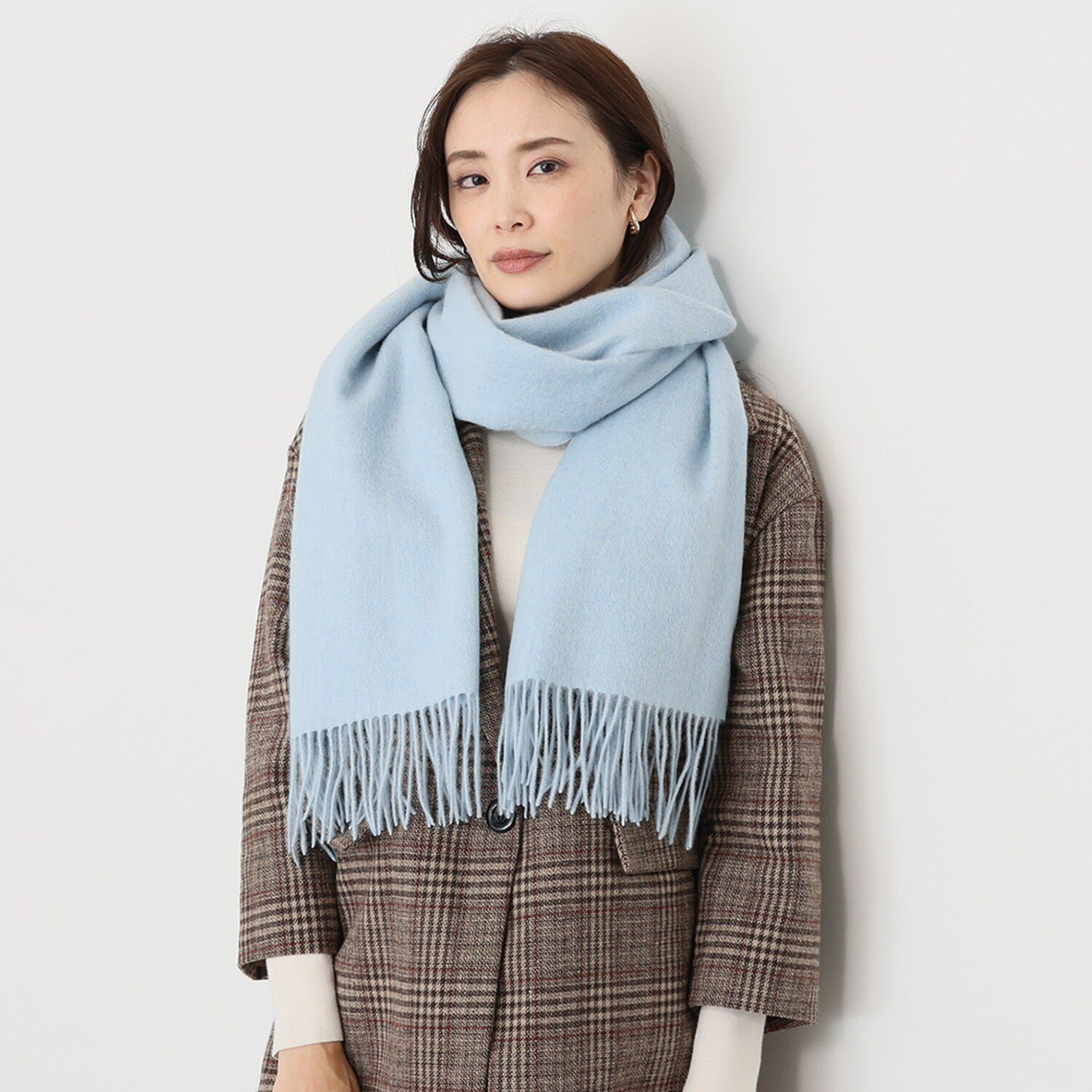 ティエドゥール 内モンゴル産 アルバスカシミヤ１００％ 艶やか＆なめらか仕上げ 大判ストール