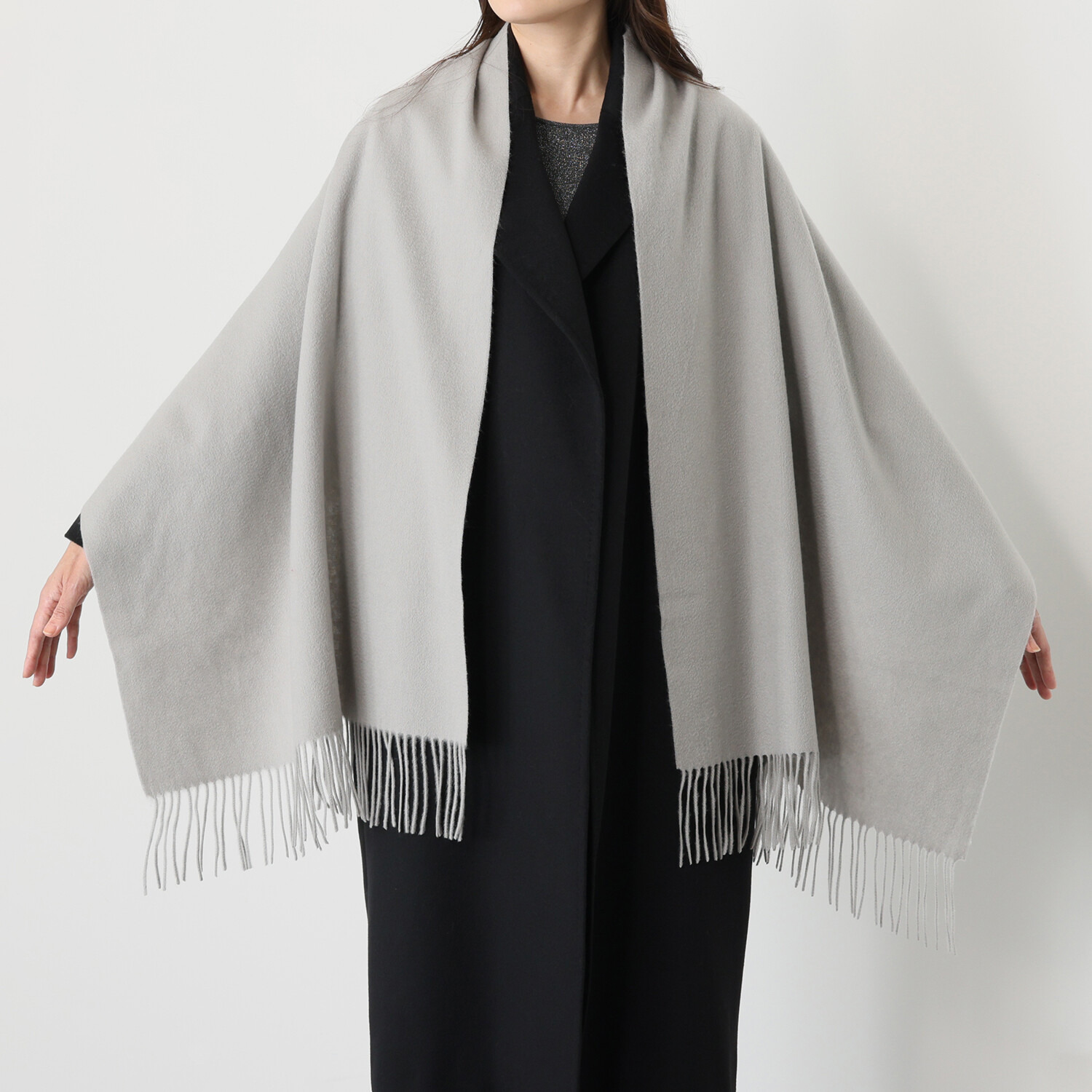 ティエドゥール 内モンゴル産 アルバスカシミヤ１００％ 艶やか＆なめらか仕上げ 大判ストール