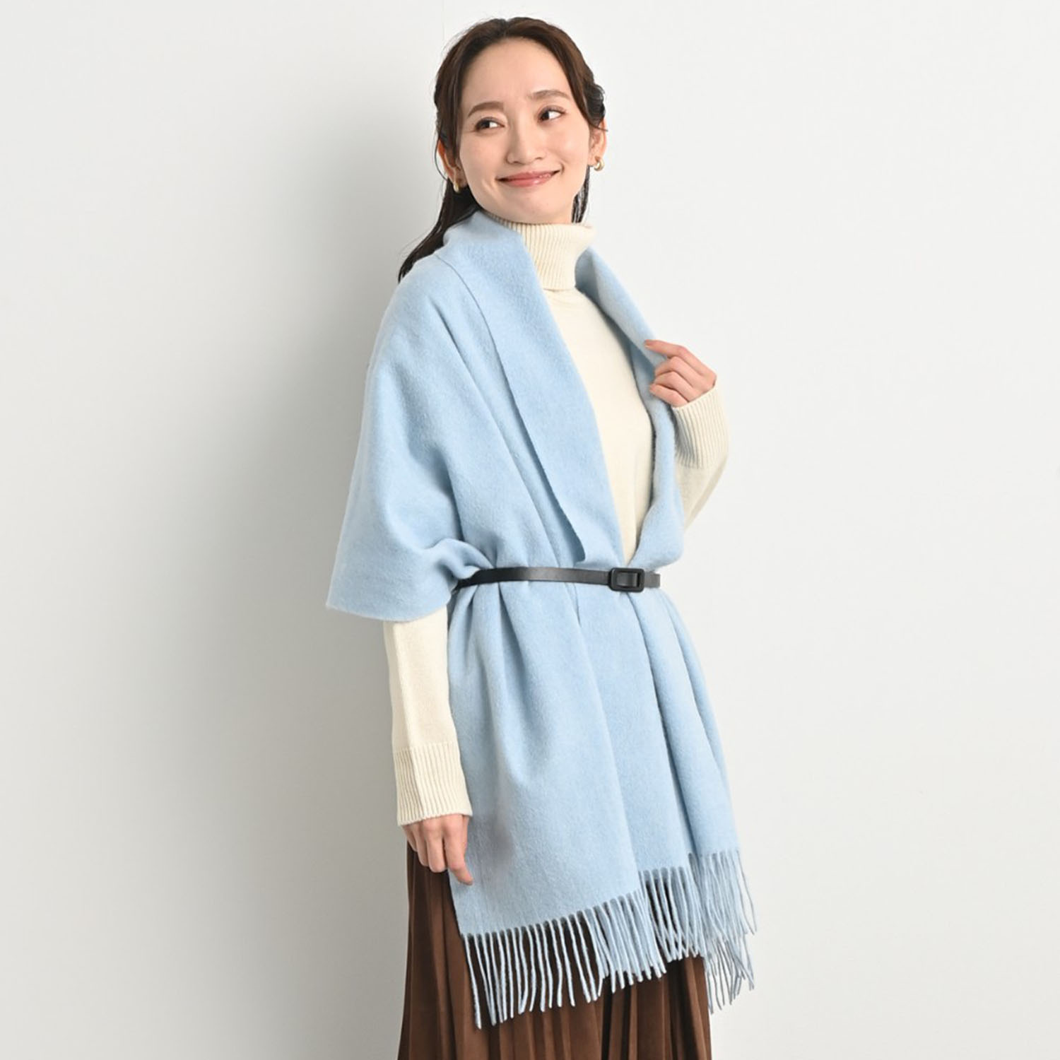 ティエドゥール 内モンゴル産 アルバスカシミヤ１００％ 艶やか＆なめらか仕上げ 大判ストール