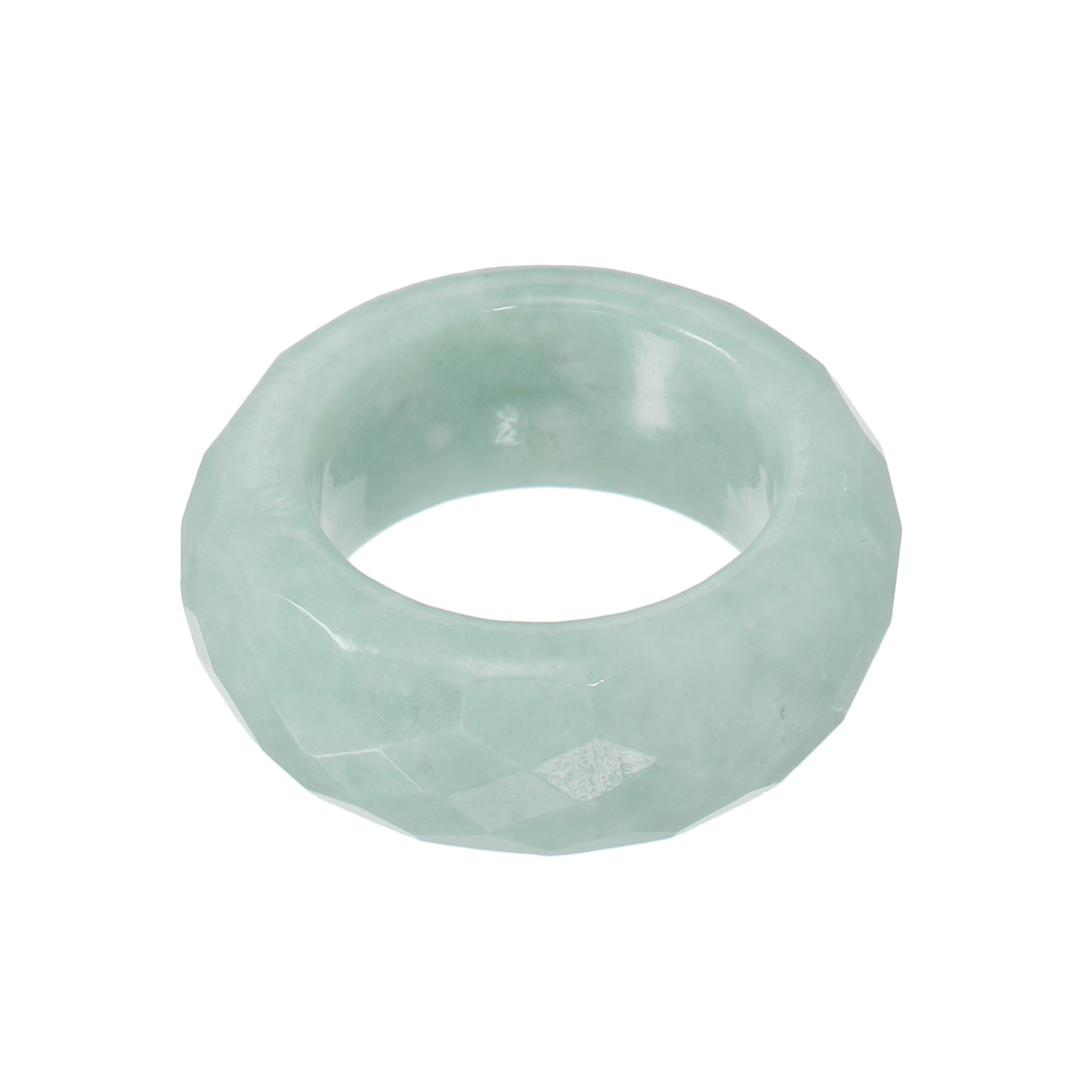 マスターストーン 無着色本翡翠 くり抜きリング