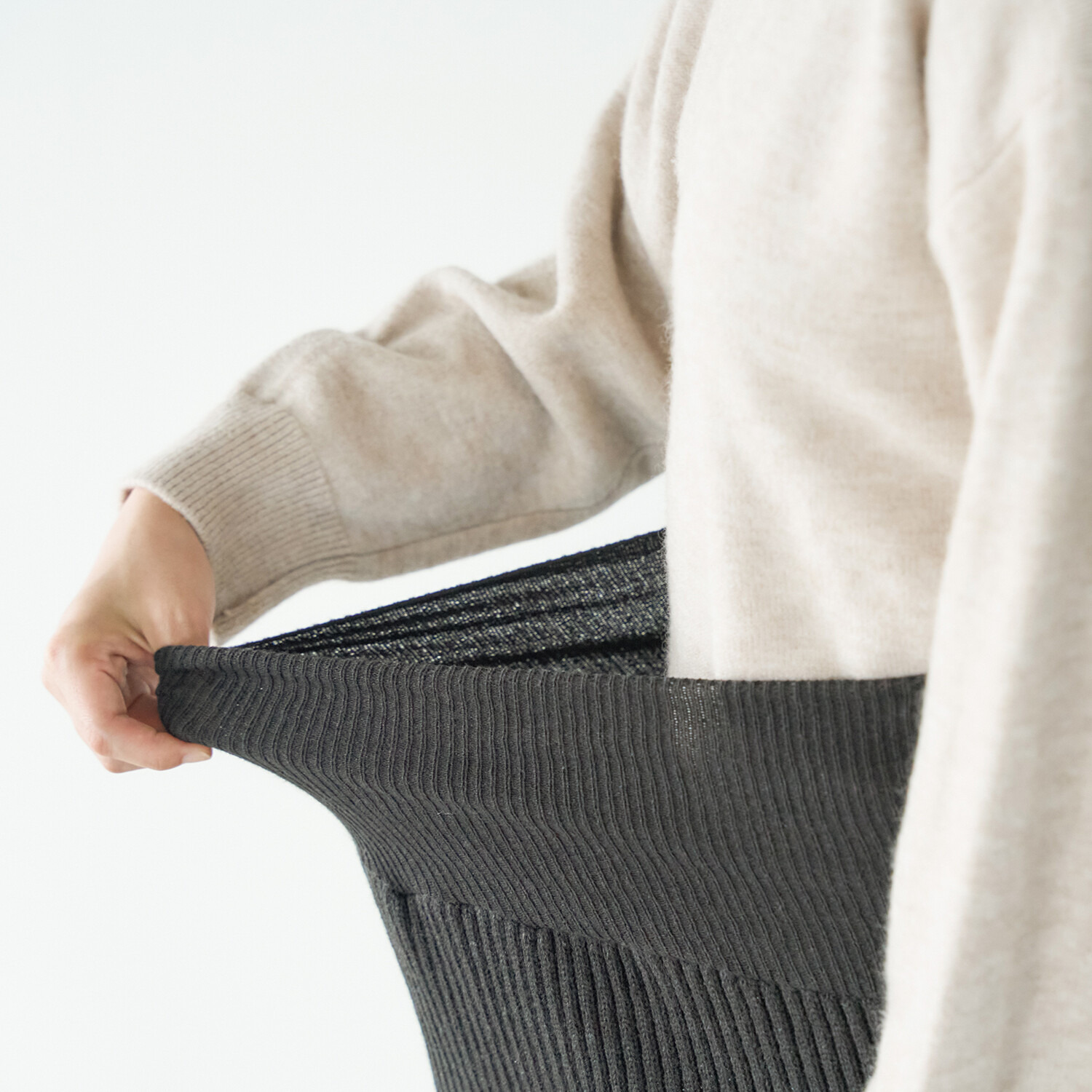 はくだけサッと体型カバー パチッ！と対策 まるで重ね着 おしりカバー２色セット