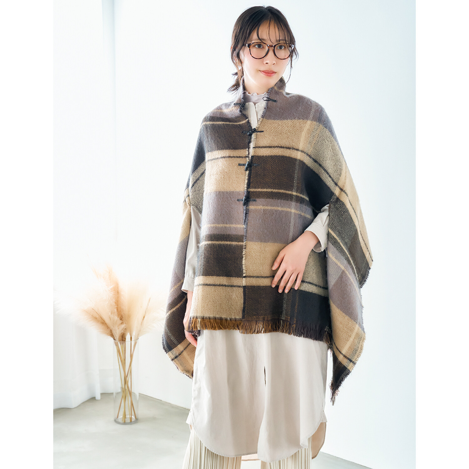 パチッ！と対策 ３ＷＡＹ　リバーシブル ケープストール