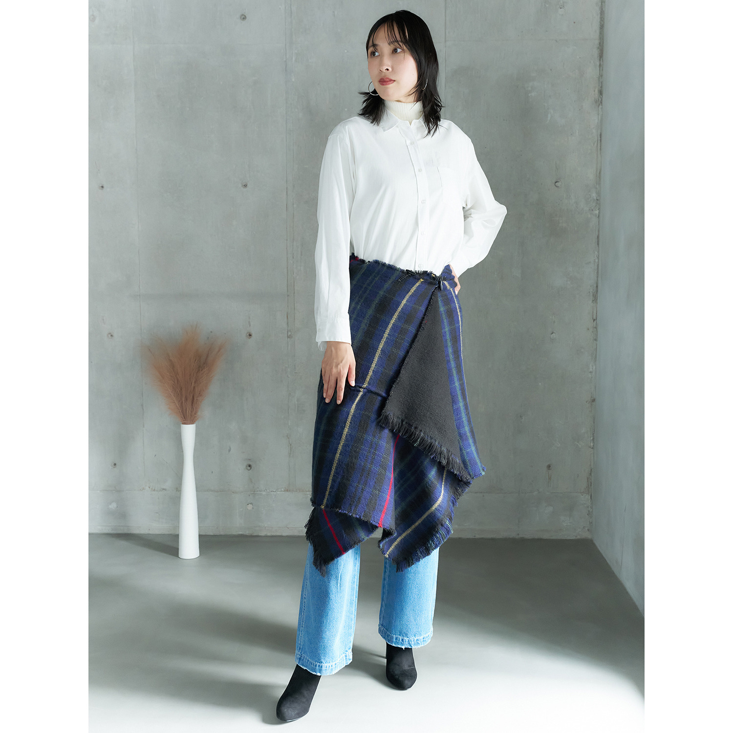 パチッ！と対策 ３ＷＡＹ　リバーシブル ケープストール