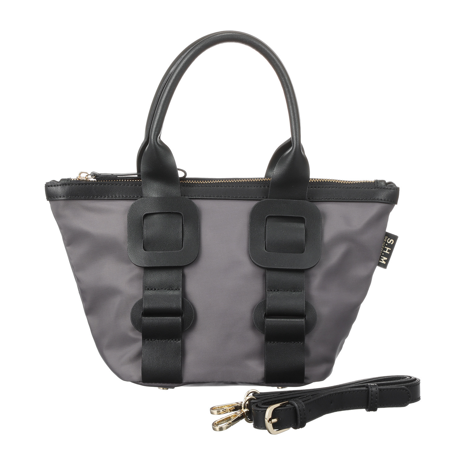 サン　ヒデアキミハラ トロンプルイユ レザーバックル ナイロントートバッグ ＜Ｓ＞