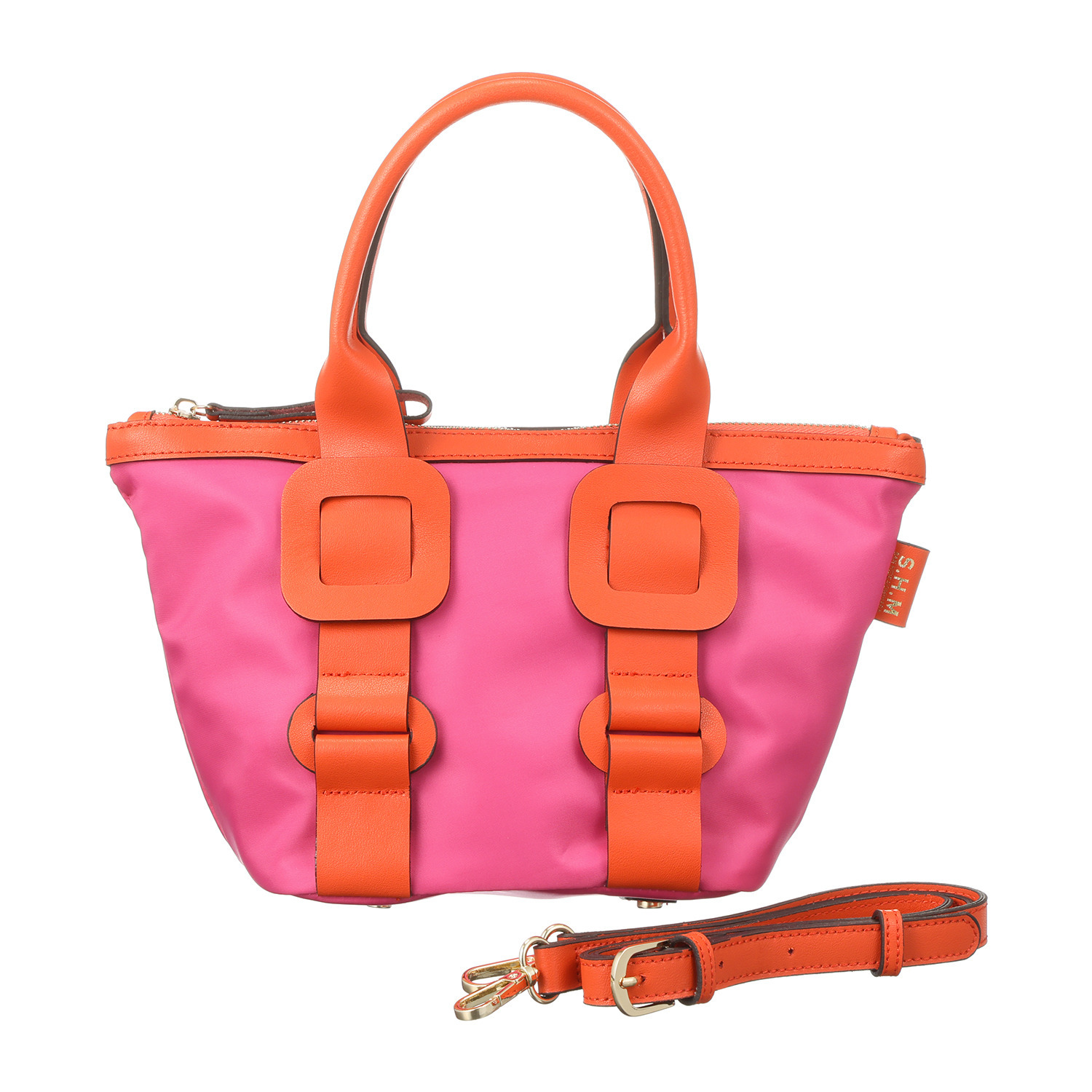 サン　ヒデアキミハラ トロンプルイユ レザーバックル ナイロントートバッグ ＜Ｓ＞