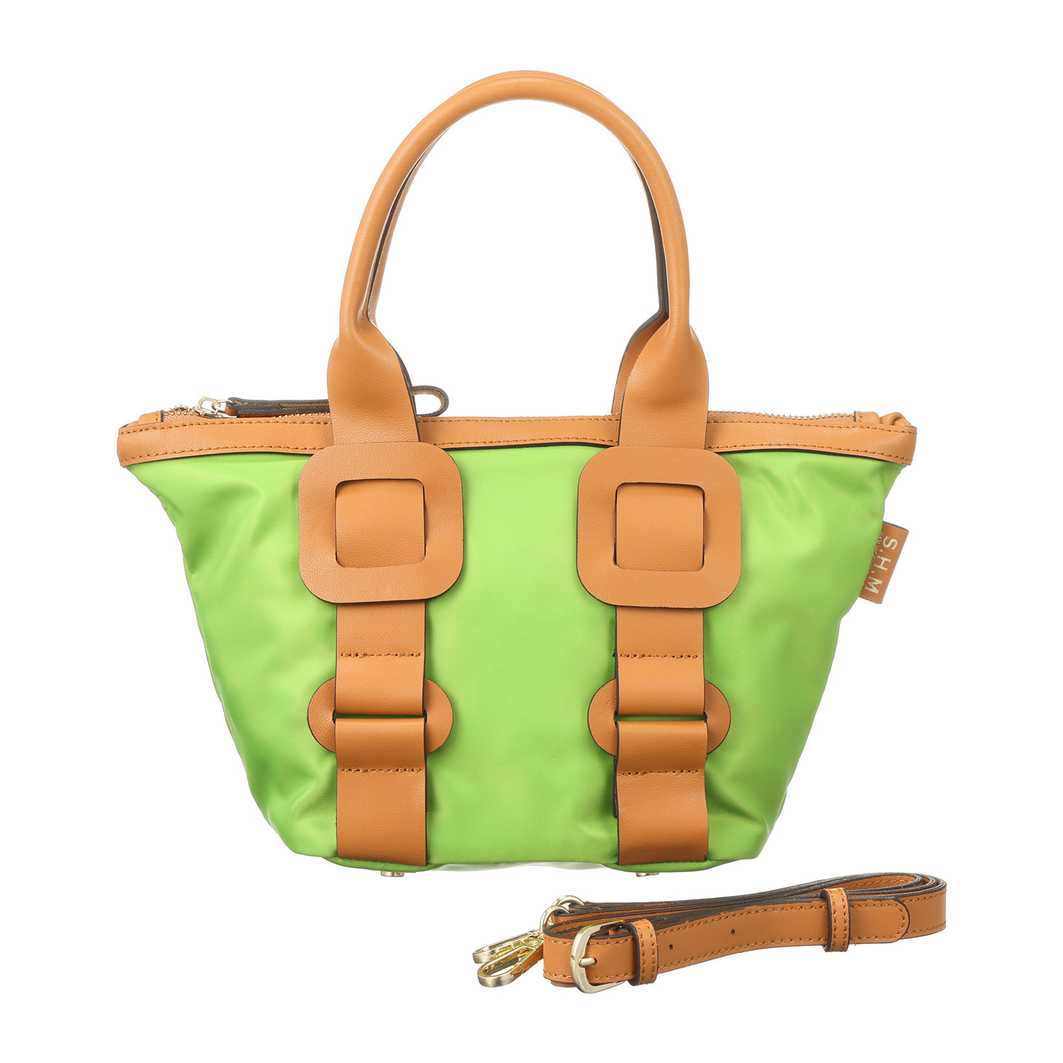 サン　ヒデアキミハラ トロンプルイユ レザーバックル ナイロントートバッグ ＜Ｓ＞