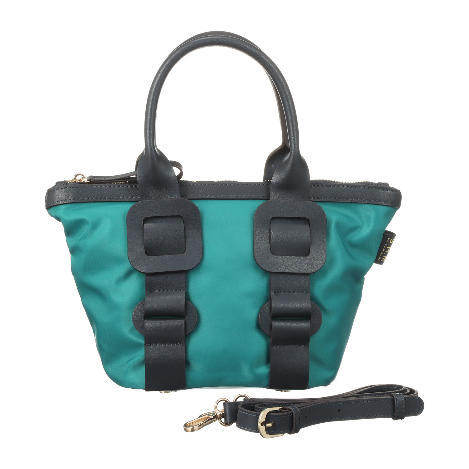 サン　ヒデアキミハラ トロンプルイユ レザーバックル ナイロントートバッグ ＜Ｓ＞