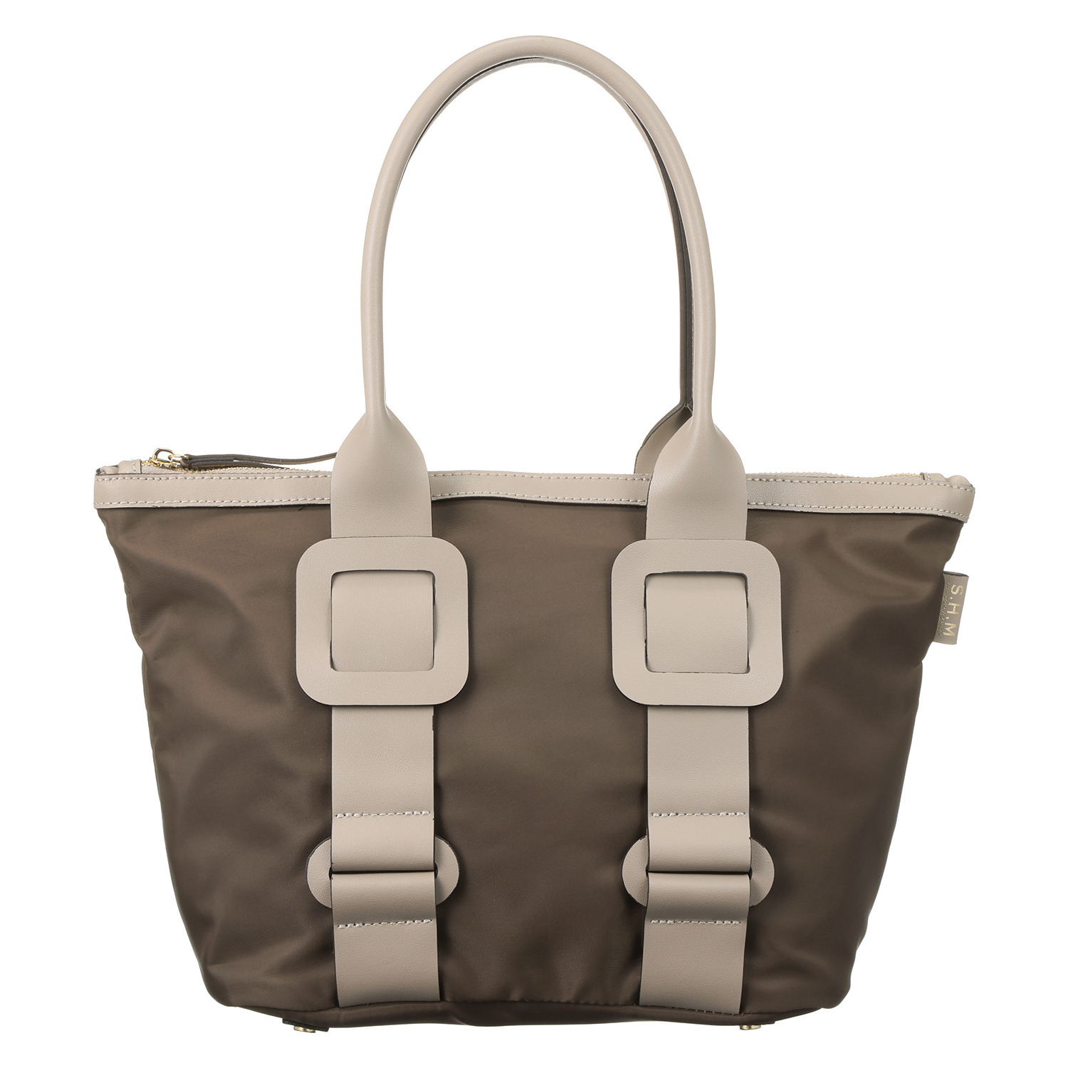 サン　ヒデアキミハラ トロンプルイユ レザーバックル ナイロントートバッグ ＜Ｍ＞