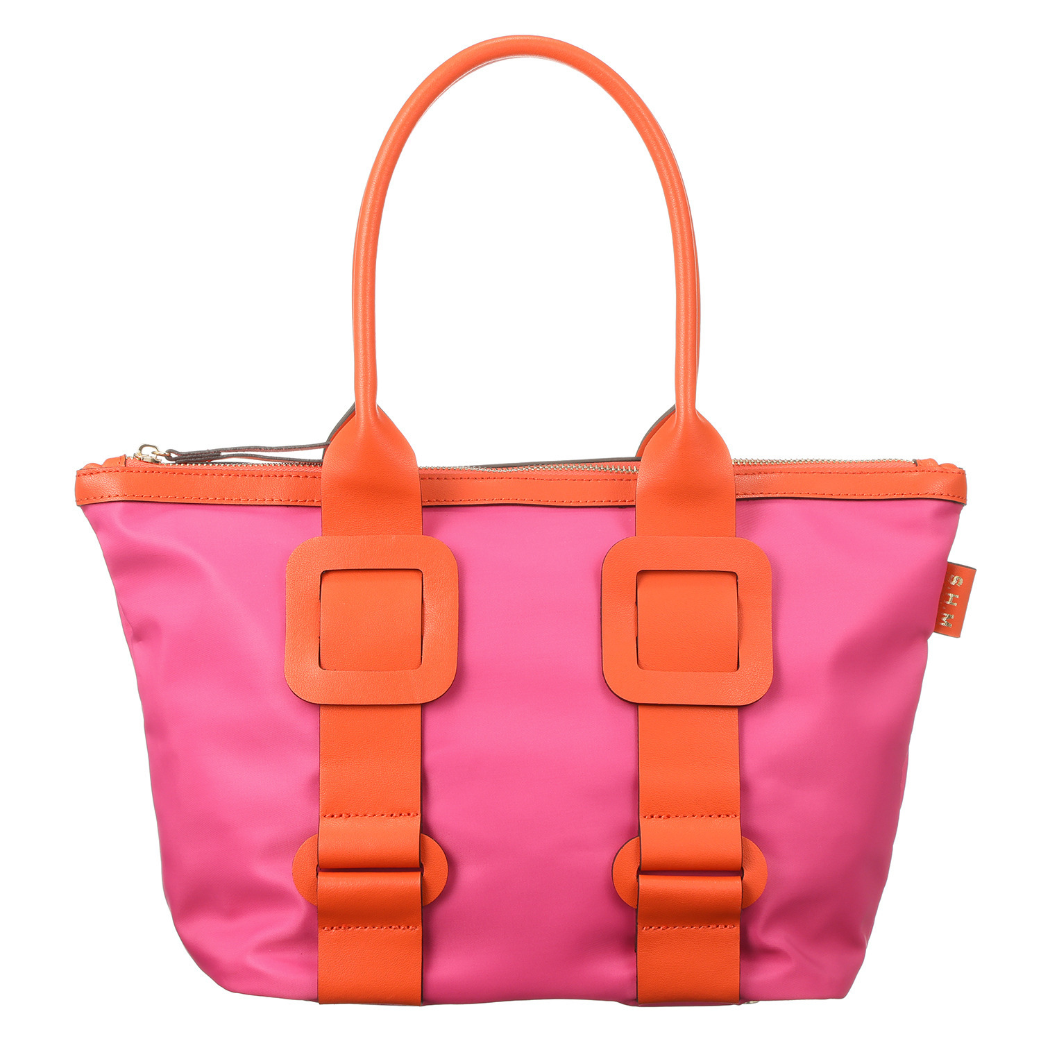 サン　ヒデアキミハラ トロンプルイユ レザーバックル ナイロントートバッグ ＜Ｍ＞