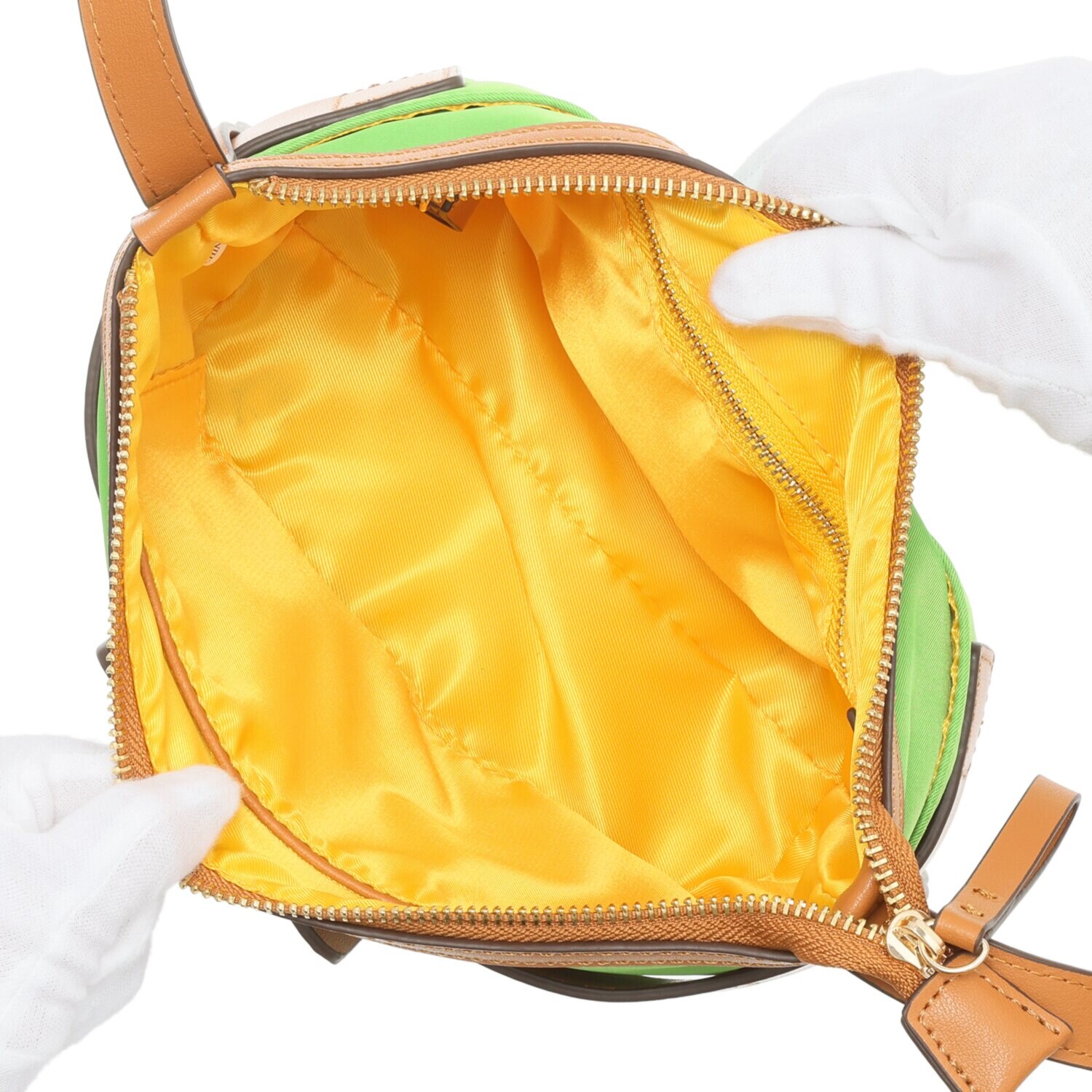 サン　ヒデアキミハラ トロンプルイユ レザーバックル ナイロンショルダーバッグ