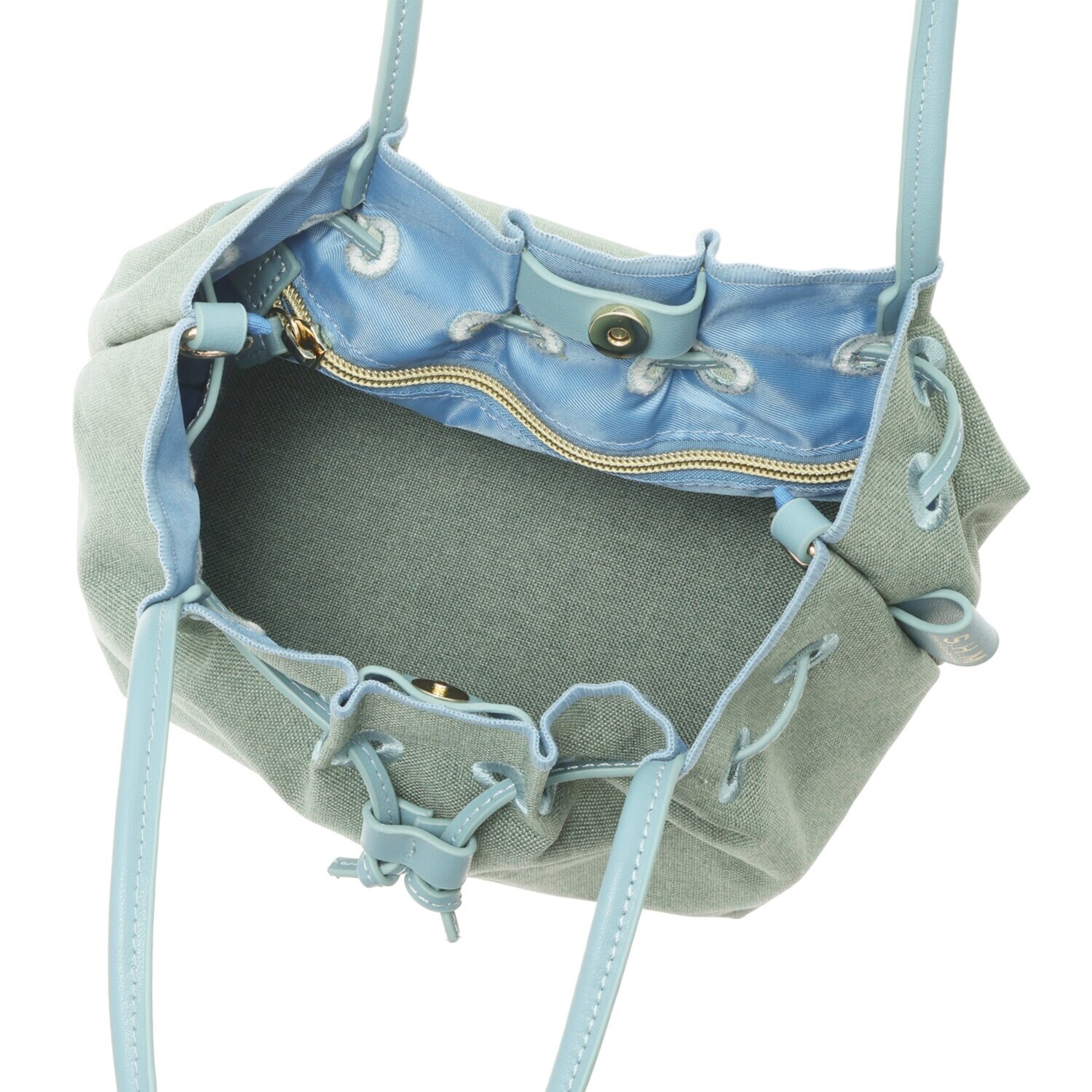 サン　ヒデアキミハラ ポーチ付 レザーコンビ ナイロン巾着トート＜Ｓ＞