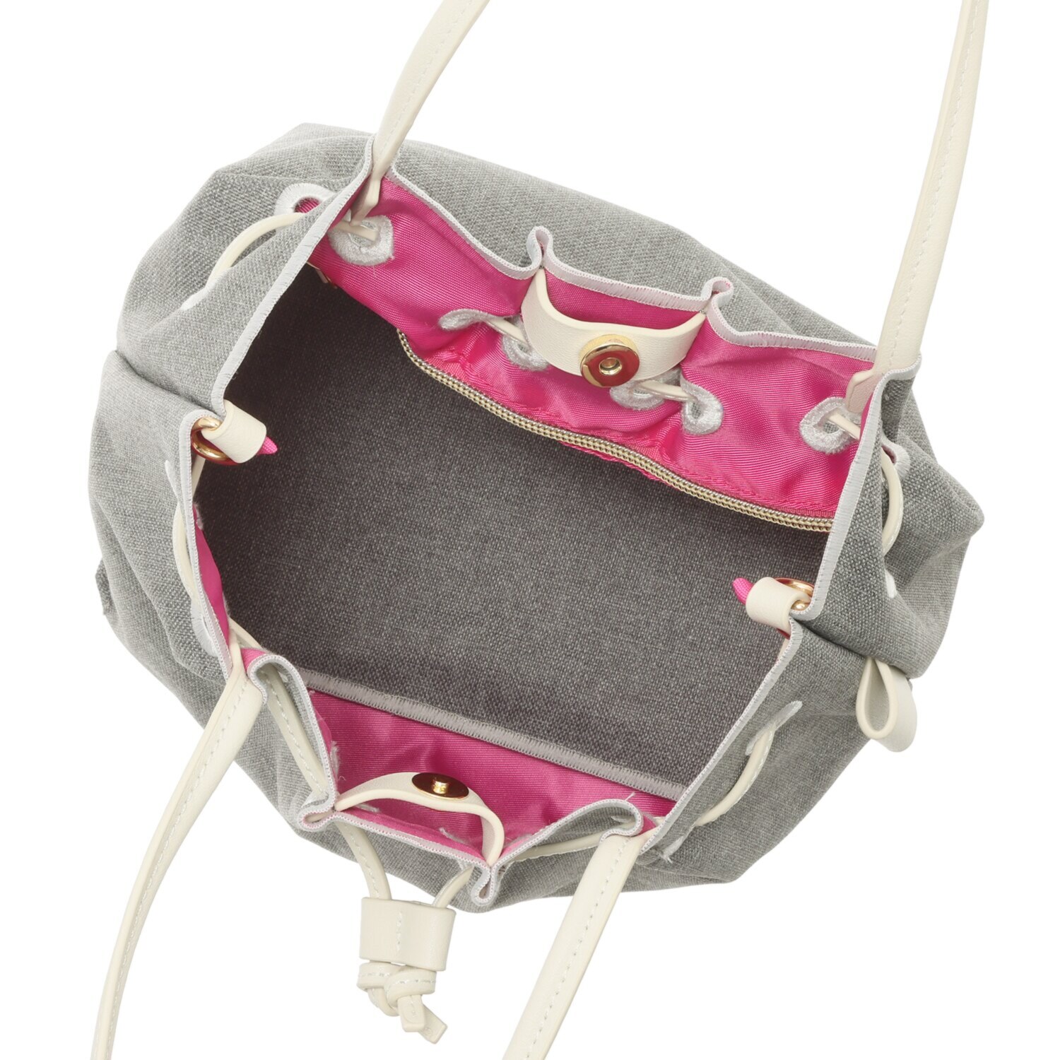 サン　ヒデアキミハラ ポーチ付 レザーコンビ ナイロン巾着トート＜Ｓ＞