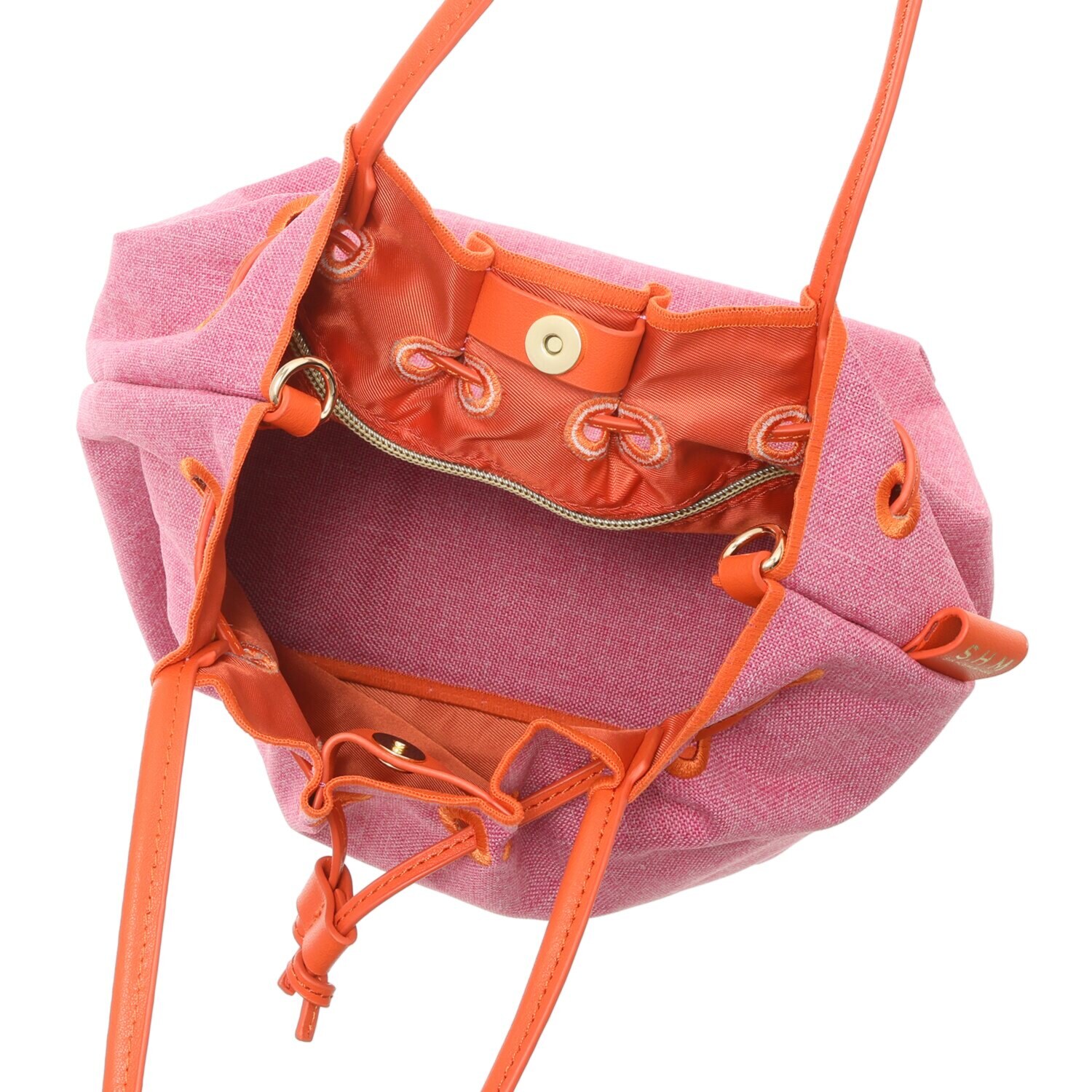 サン　ヒデアキミハラ ポーチ付 レザーコンビ ナイロン巾着トート＜Ｓ＞