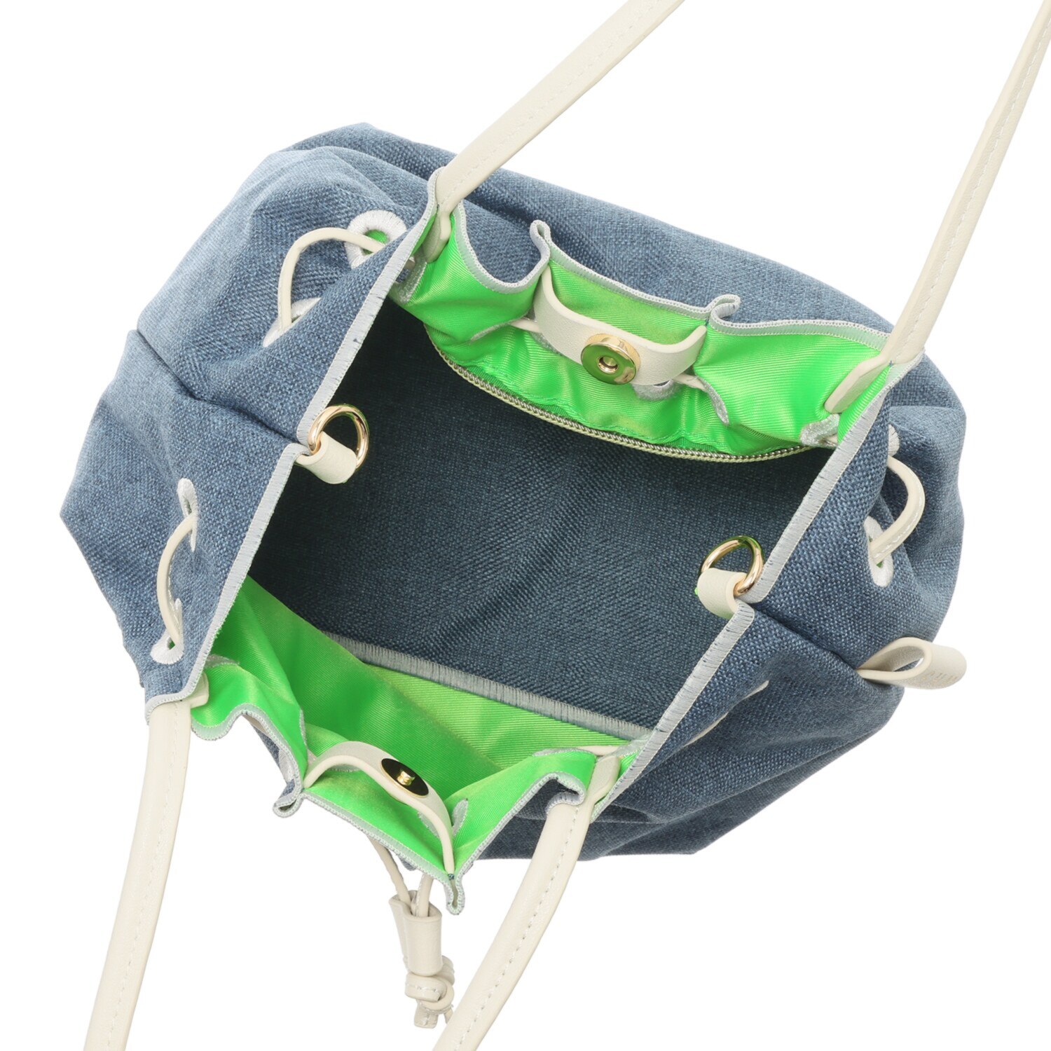 サン　ヒデアキミハラ ポーチ付 レザーコンビ ナイロン巾着トート＜Ｓ＞